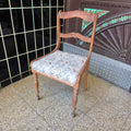 Antiker Biedermeier Stuhl - gepolstert - Nussbaumholz
