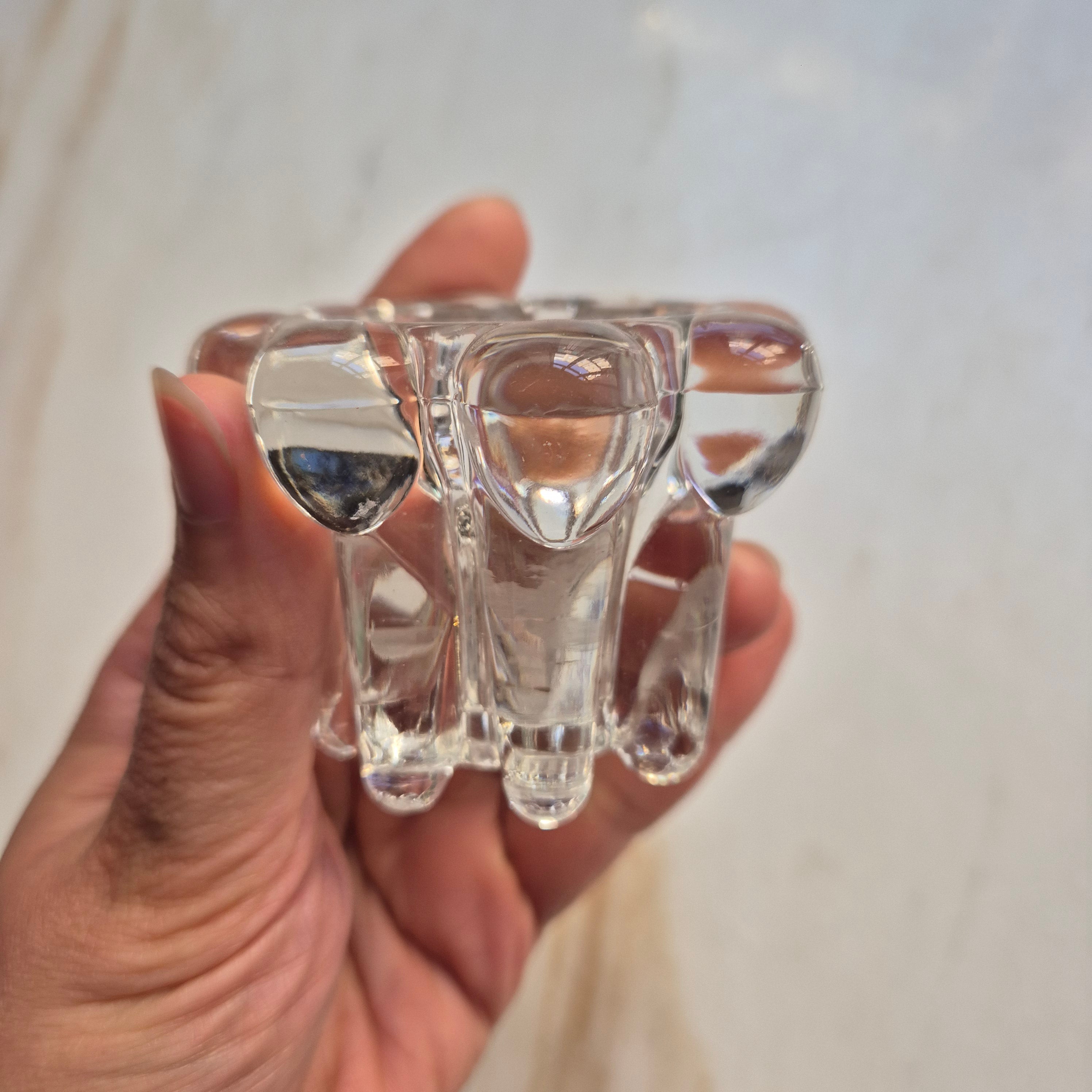 Vintage Bubble Kerzenständer Kerzenhalter Kristall oder Glas