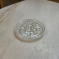 Eleganter Vintage Kristallschalen-Untersetzer mit Diamantschliff
