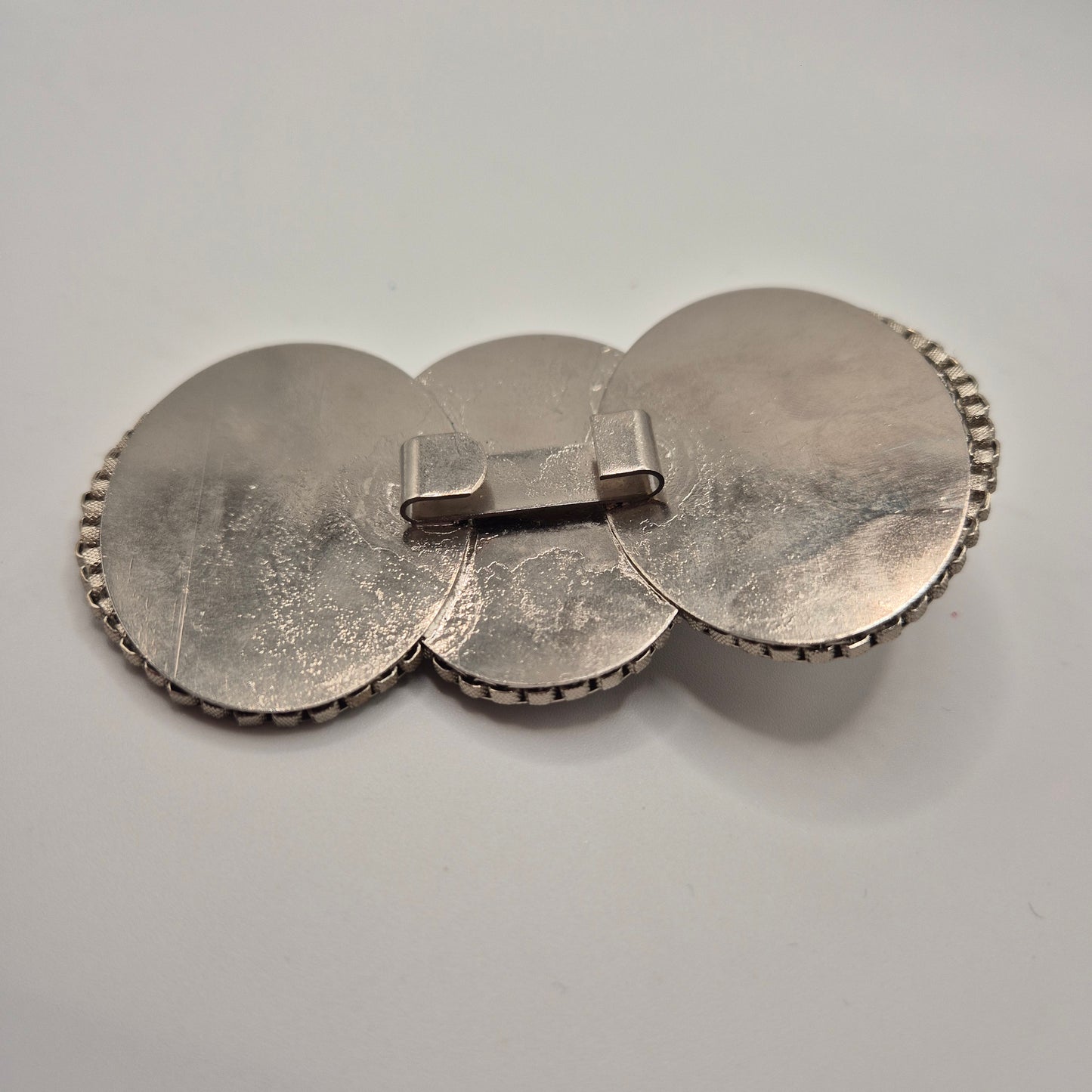 Vintage Gürtelschnalle Trachtenschnalle Taillengürtel 80er Handmade silber braun