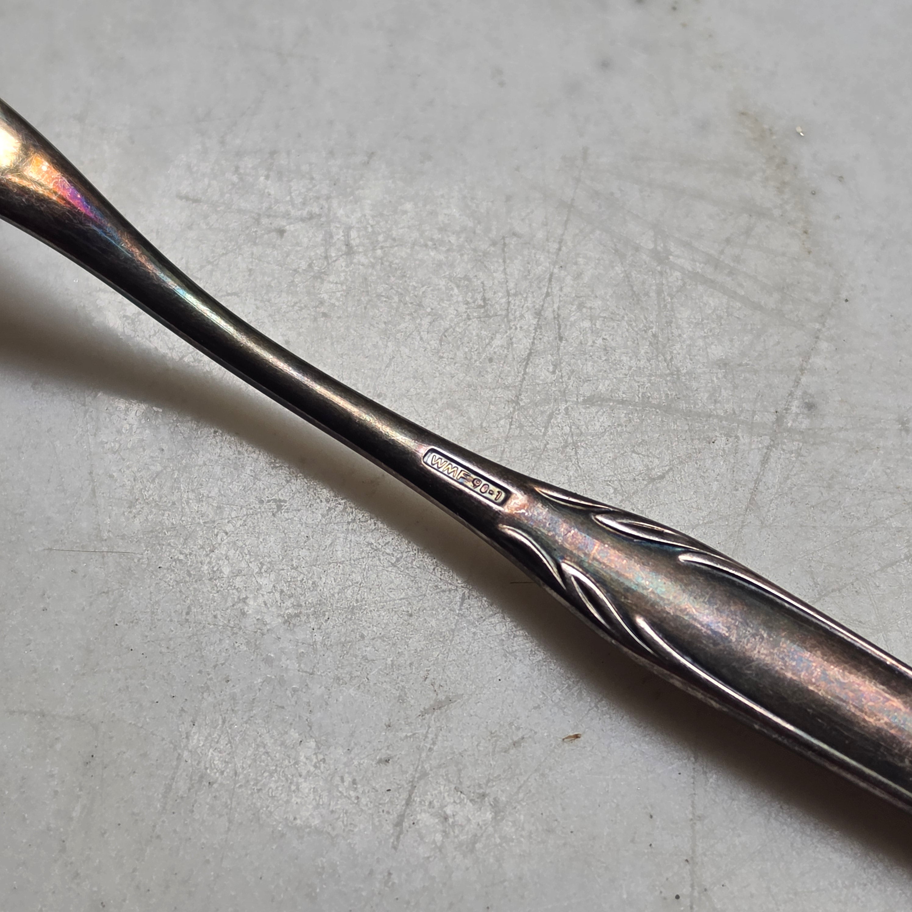 Vintage WMF Aufschnittgabel 90er Versilbert – kleine Serviergabel