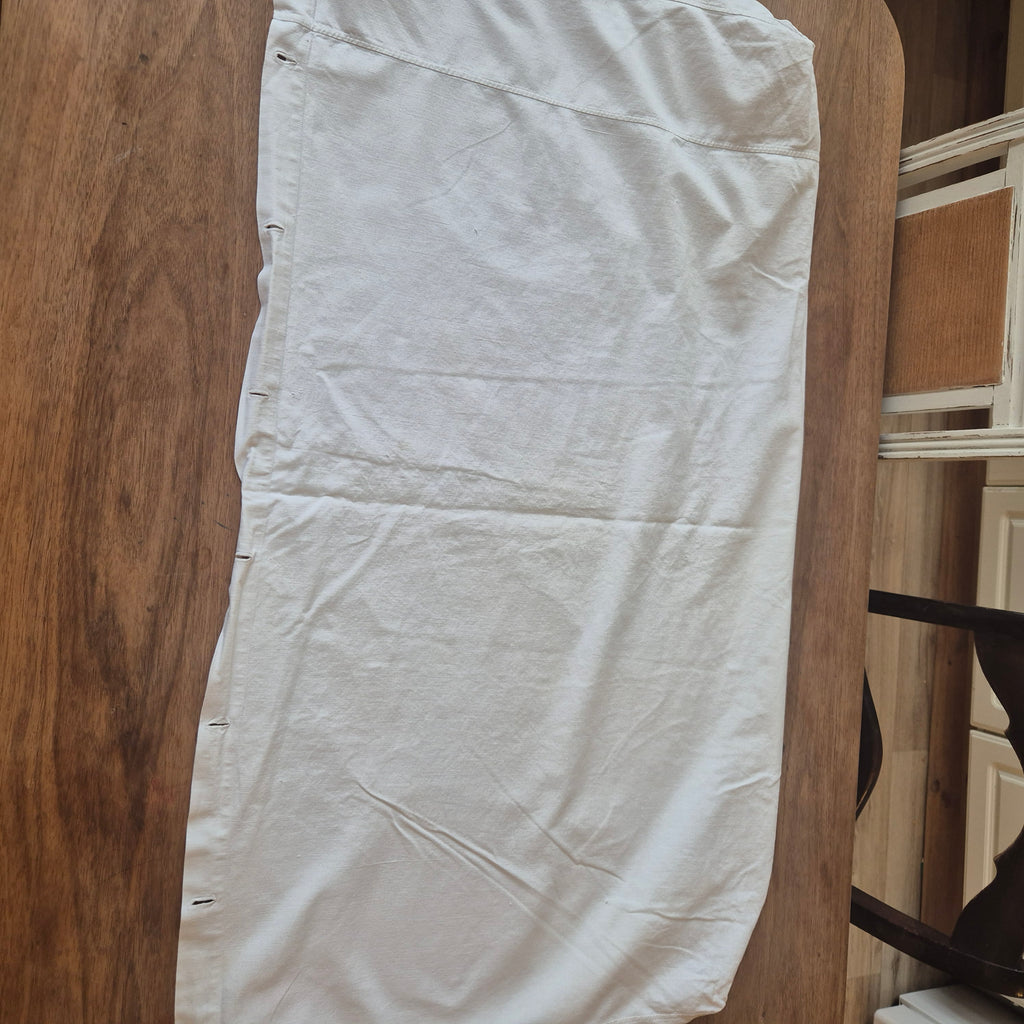 Antiker Kopfkissenbezug Rückenkissenbezug 55x96cm Baumwolle Monogramm M.S.