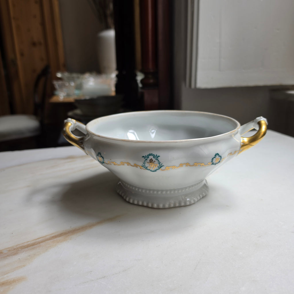 Antike Rosenthal Schale „Bavana“ – Edle Servierschale mit Goldstaffage & Ornamenten – Jugendstil
