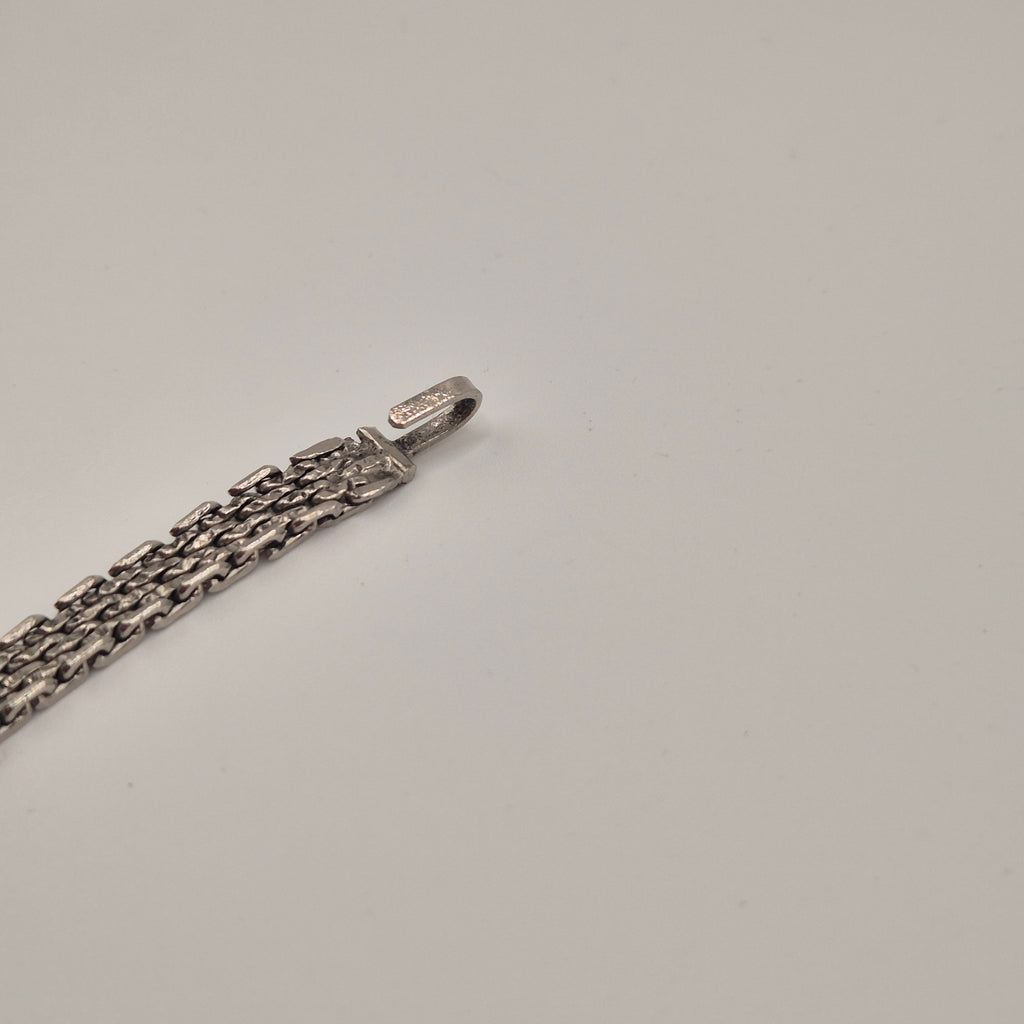 Elegante Vintage Herz-Halskette – Funkelnder Glamour in Silber
