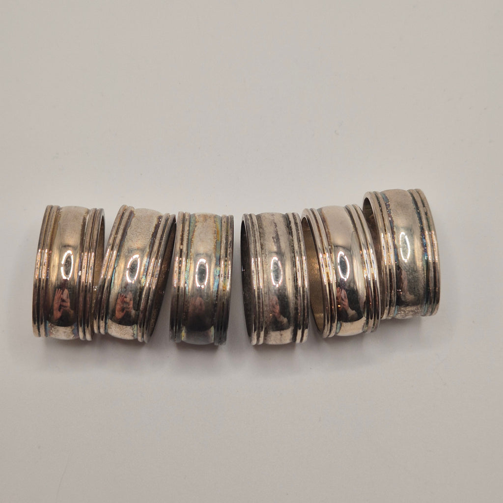 6x Luxus Serviettenringe – Strahlendes Silber