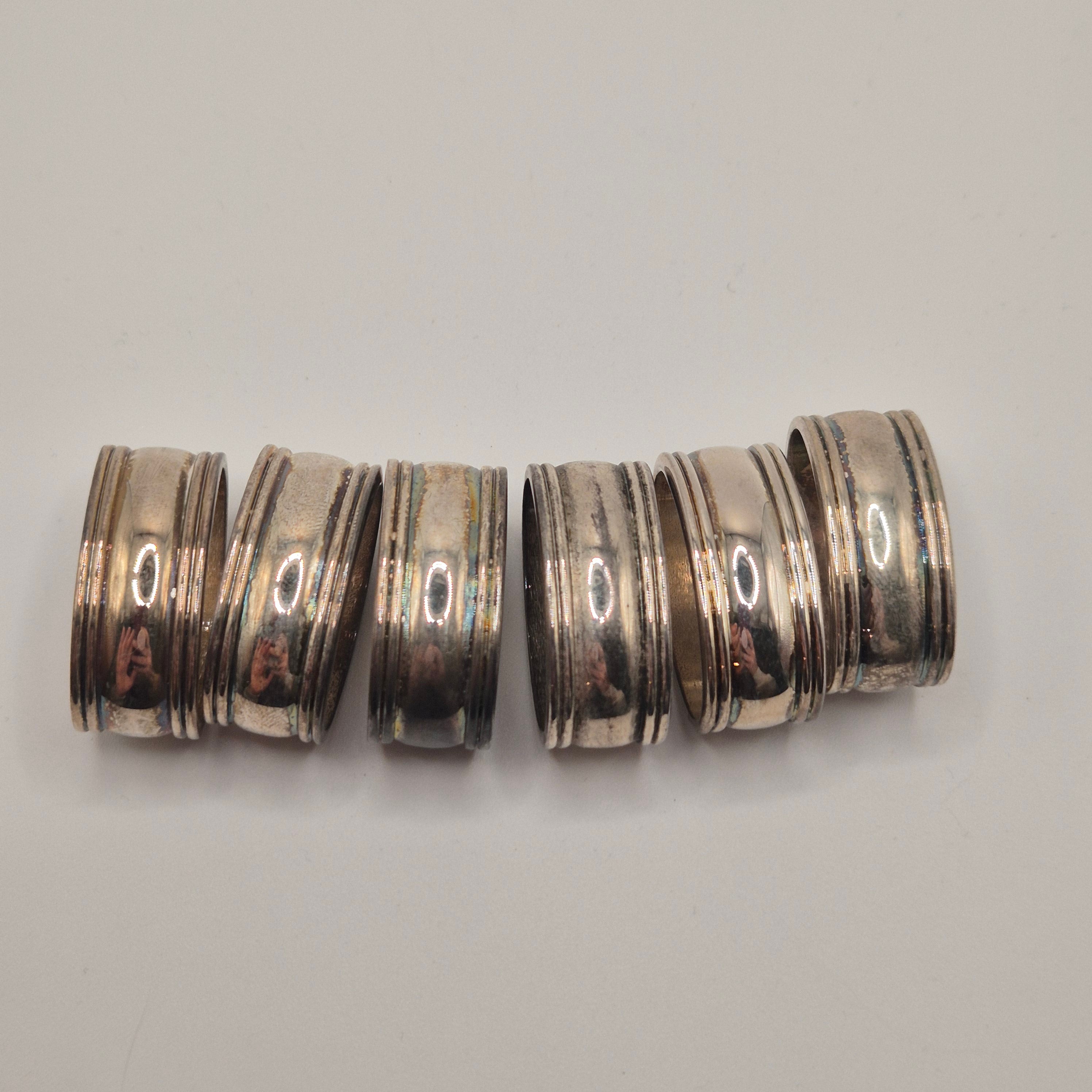 6x Luxus Serviettenringe – Strahlendes Silber