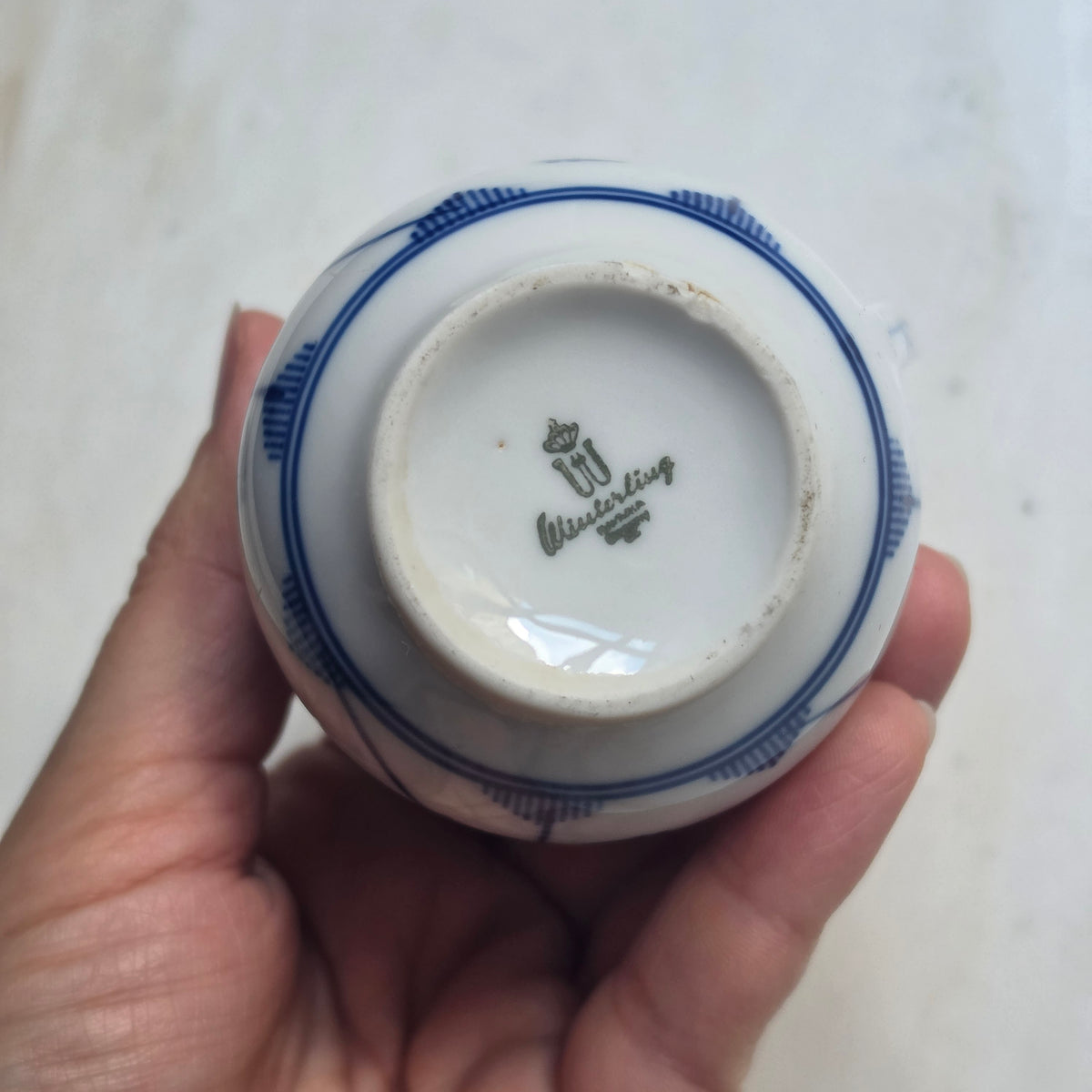Vintage Winterling Porzellan-Milchkännchen – Blaues Zwiebelmuster - Indisch Blau