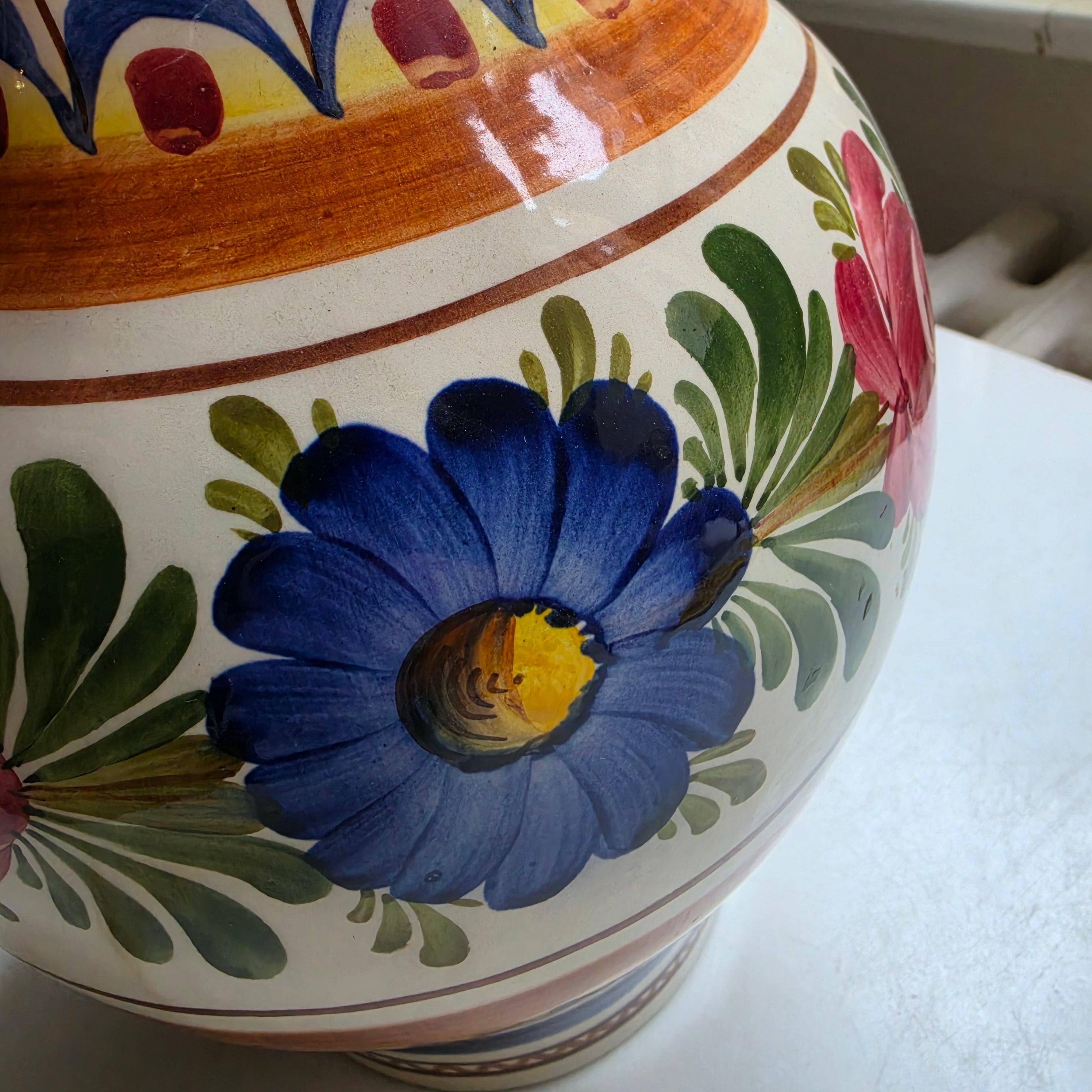 Original Wechsler Tirolerkeramik Krug – Handgemalt – Schwaz / Austria