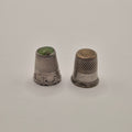 2x Uralte Fingerhüte Metall Jugendstil