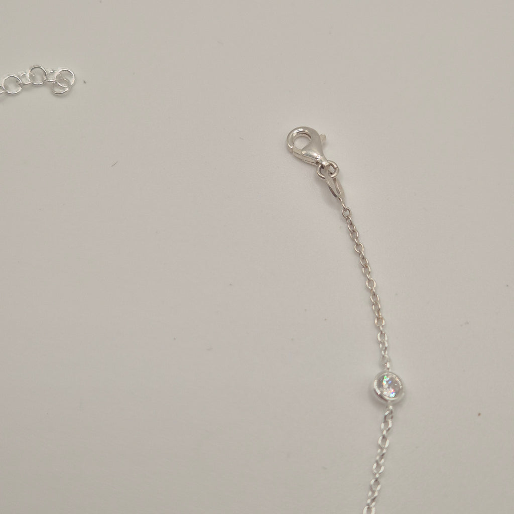 Zartes Fußkettchen Silber 925 Kleeblatt Glück
