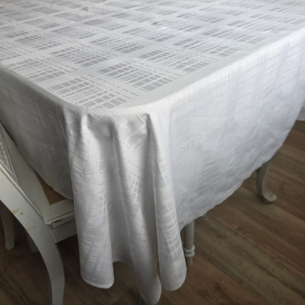 Elegante Vintage-Tischdecke mit edlem Webmuster – 100% Baumwolle - 130x170cm