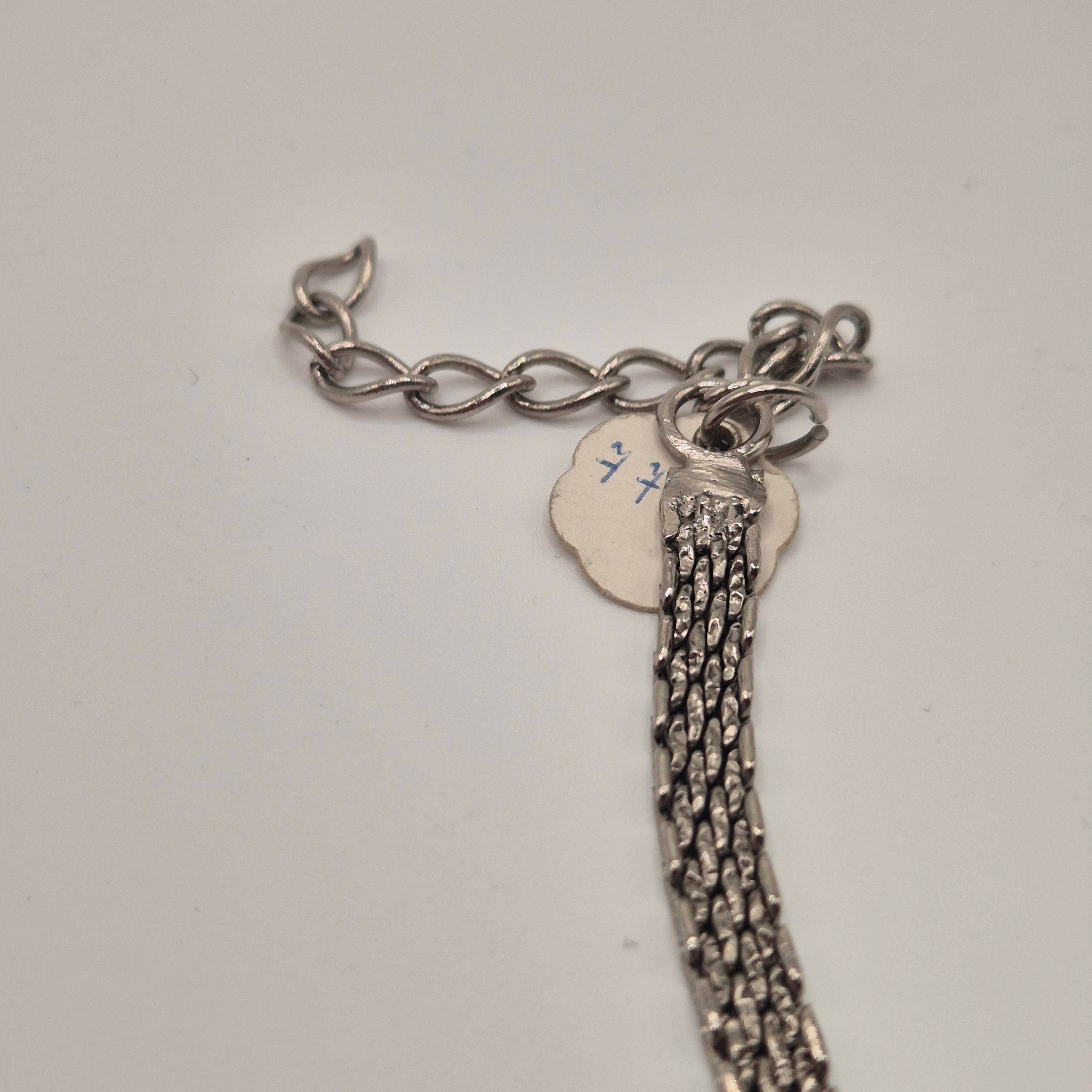 Elegante Vintage Herz-Halskette – Funkelnder Glamour in Silber