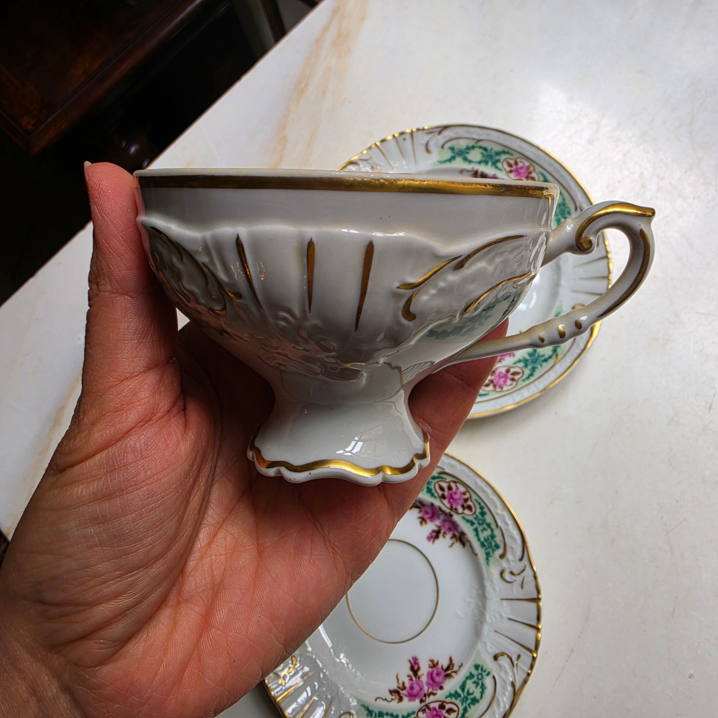 Antike Teetasse - Kaffeetasse - Sammeltasse - Handbemalt Made in GDR