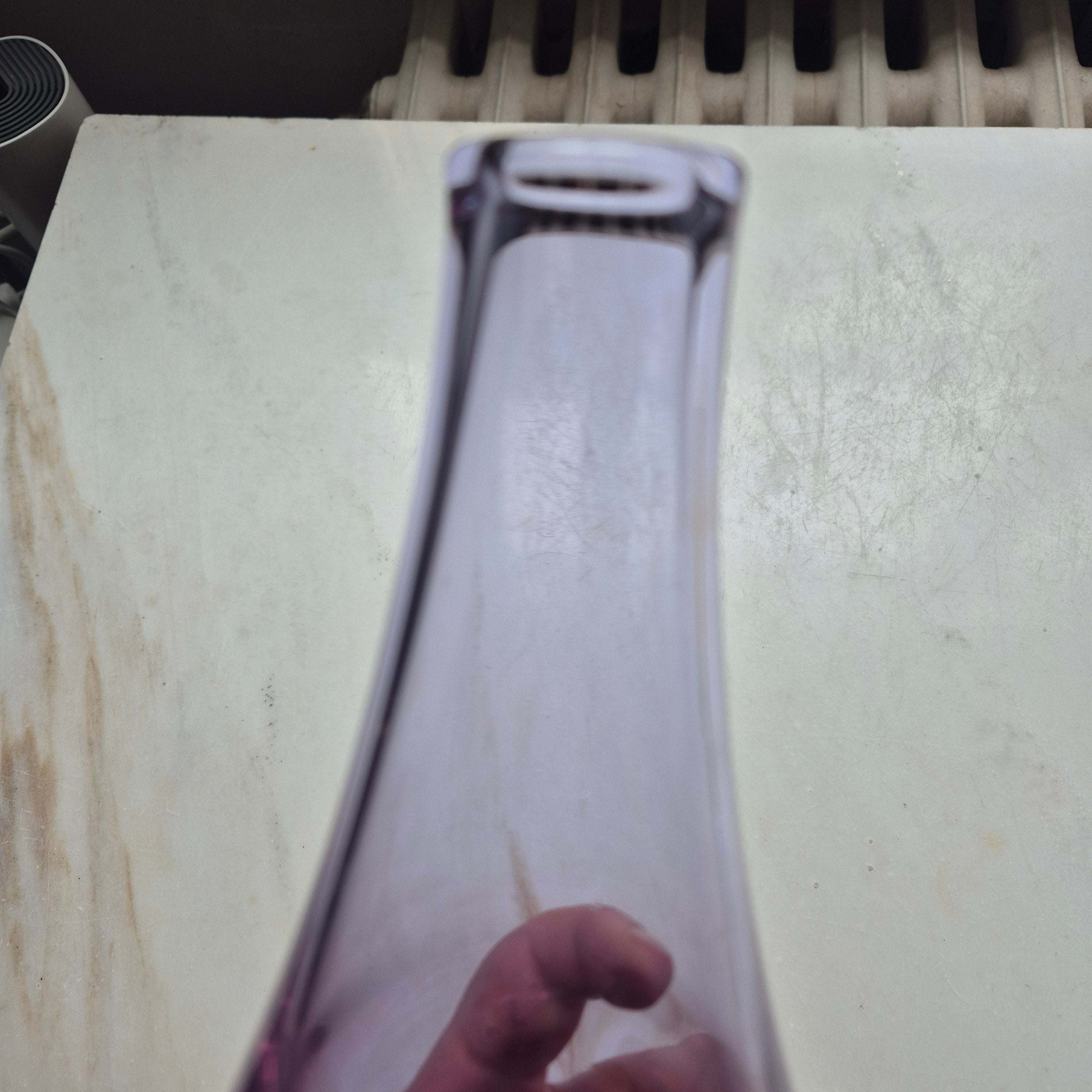 Vintage 70er Jahre Glas Vase wie Murano lila