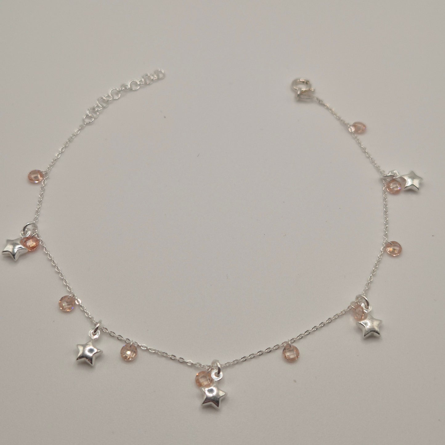 Zartes Fußkettchen Silber 925 Sterne