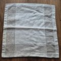 Antiker Kissenbezug Kissenhülle klein 50x50cm Leinen Baumwolle mit Flecken!