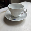 Vintage Hutschenreuther Dresden Kaffeetasse mit Untertasse – Feines Porzellan mit Blumendekor & Relief