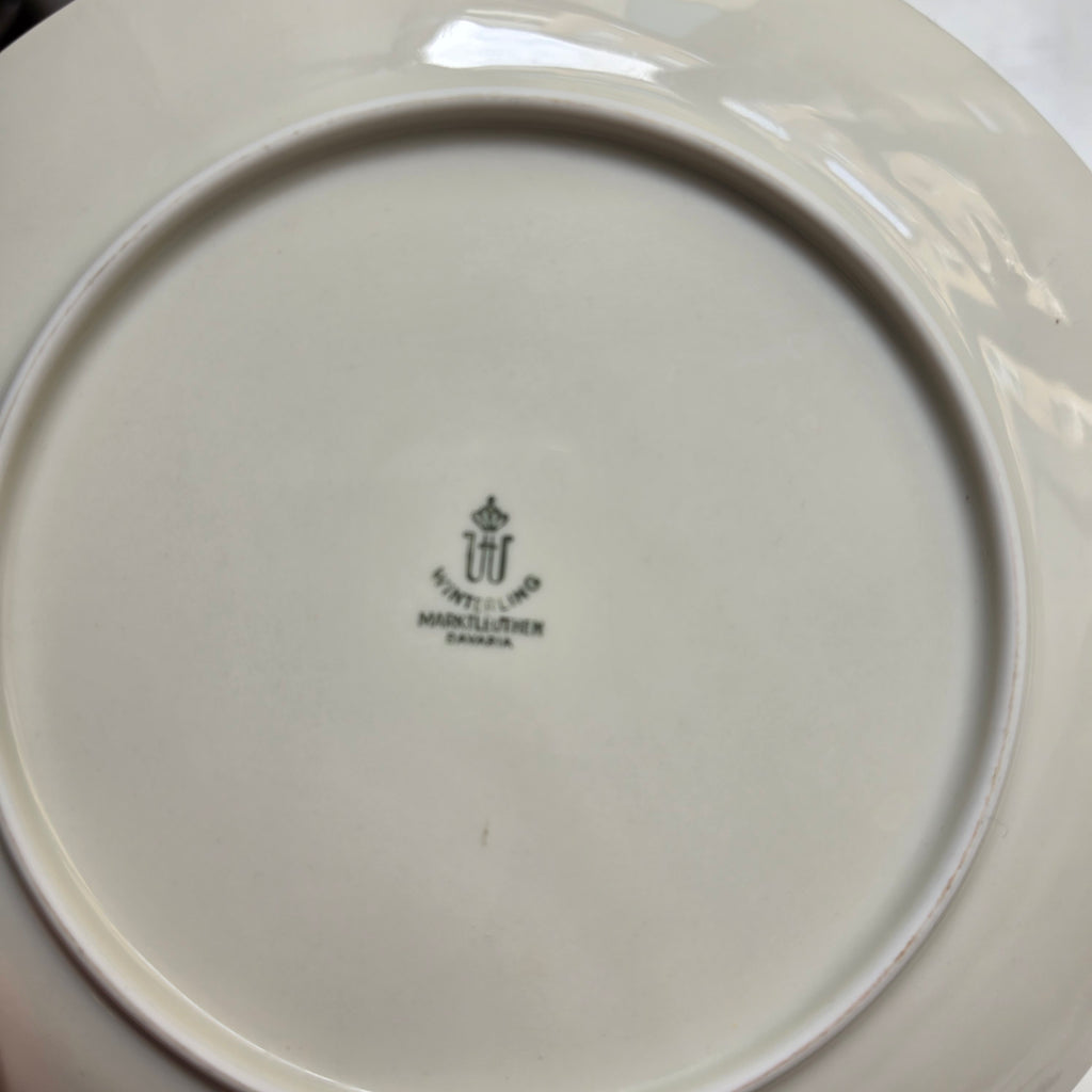 Vintage Porzellan Gedeck 3-teilig – Winterling Marktleuthen Bavaria mit Golddekor & Blumenmotiv