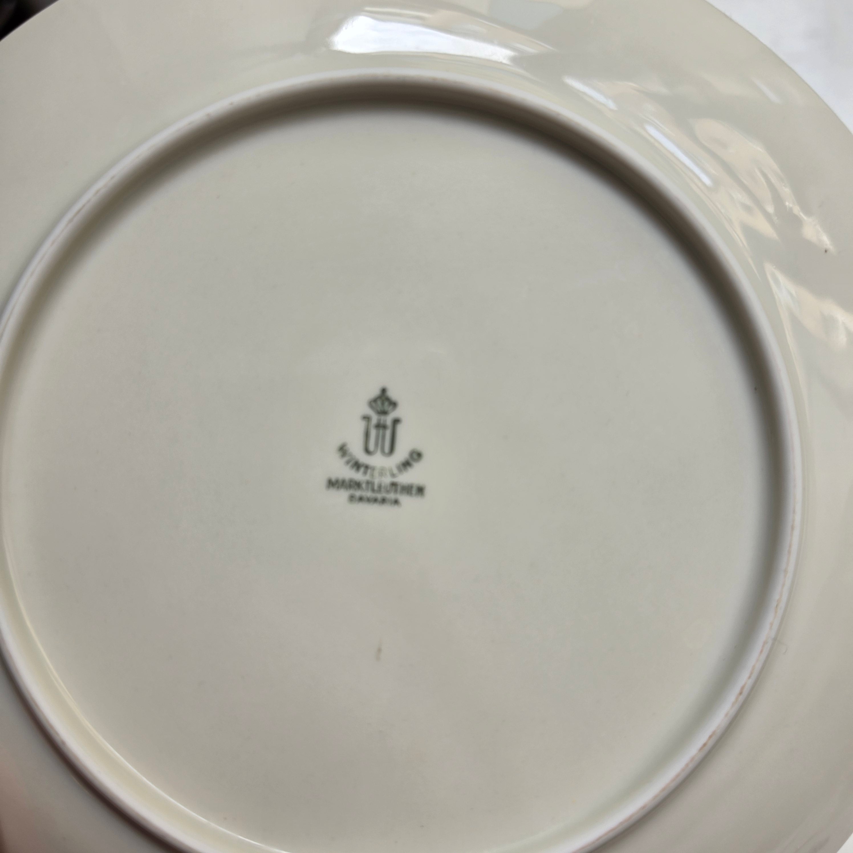 Vintage Porzellan Gedeck 3-teilig – Winterling Marktleuthen Bavaria mit Golddekor & Blumenmotiv