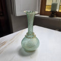 Antike Murano Glasvase mit Blattgold – Handgeblasen, Italien ca. 1960