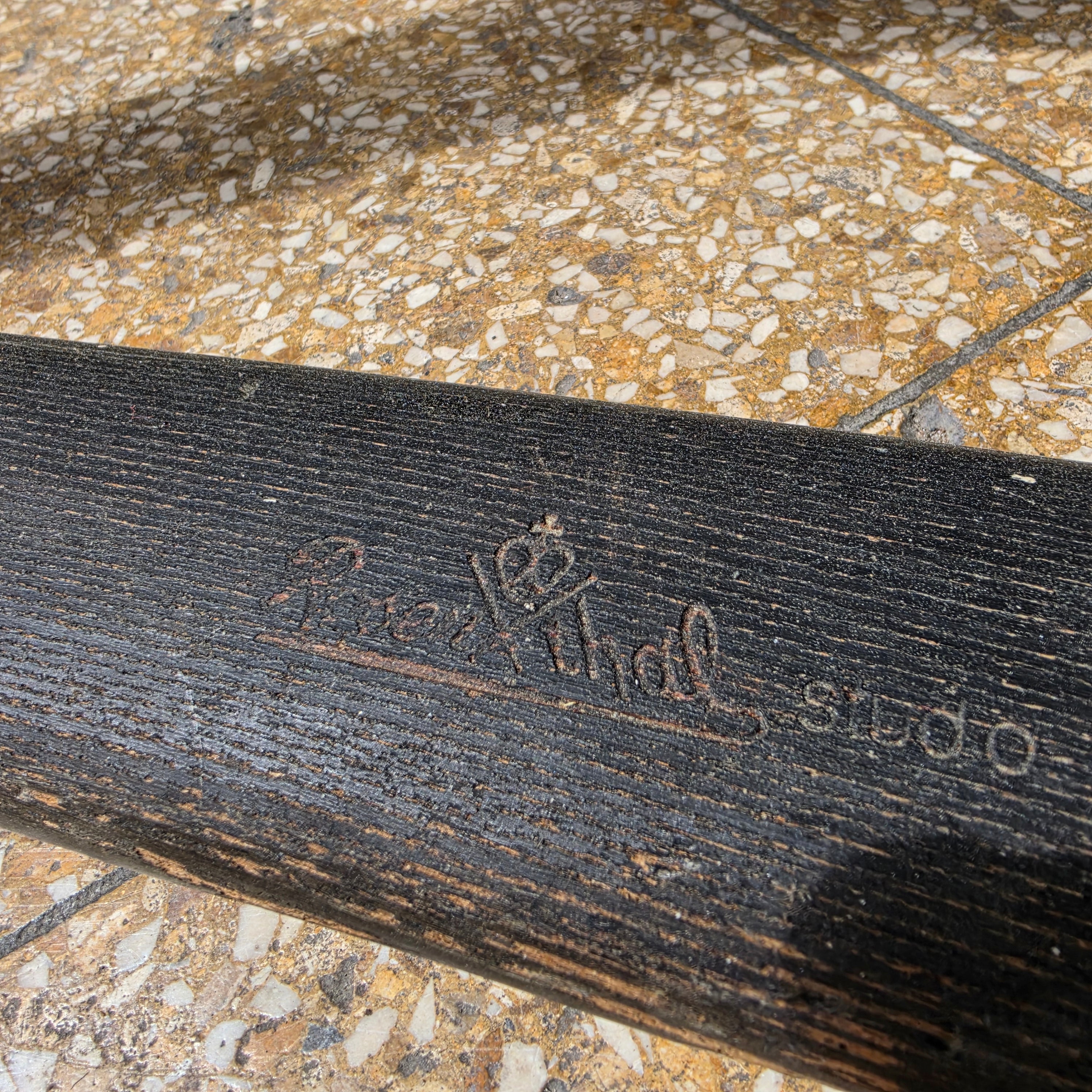 Original Rosenthal Sessel - Studio-Linie - Bjørn Wiinblad Signatur - Leder schwarz