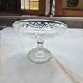 Vintage Glas Schale auf Fuß - Etagere Servierschale