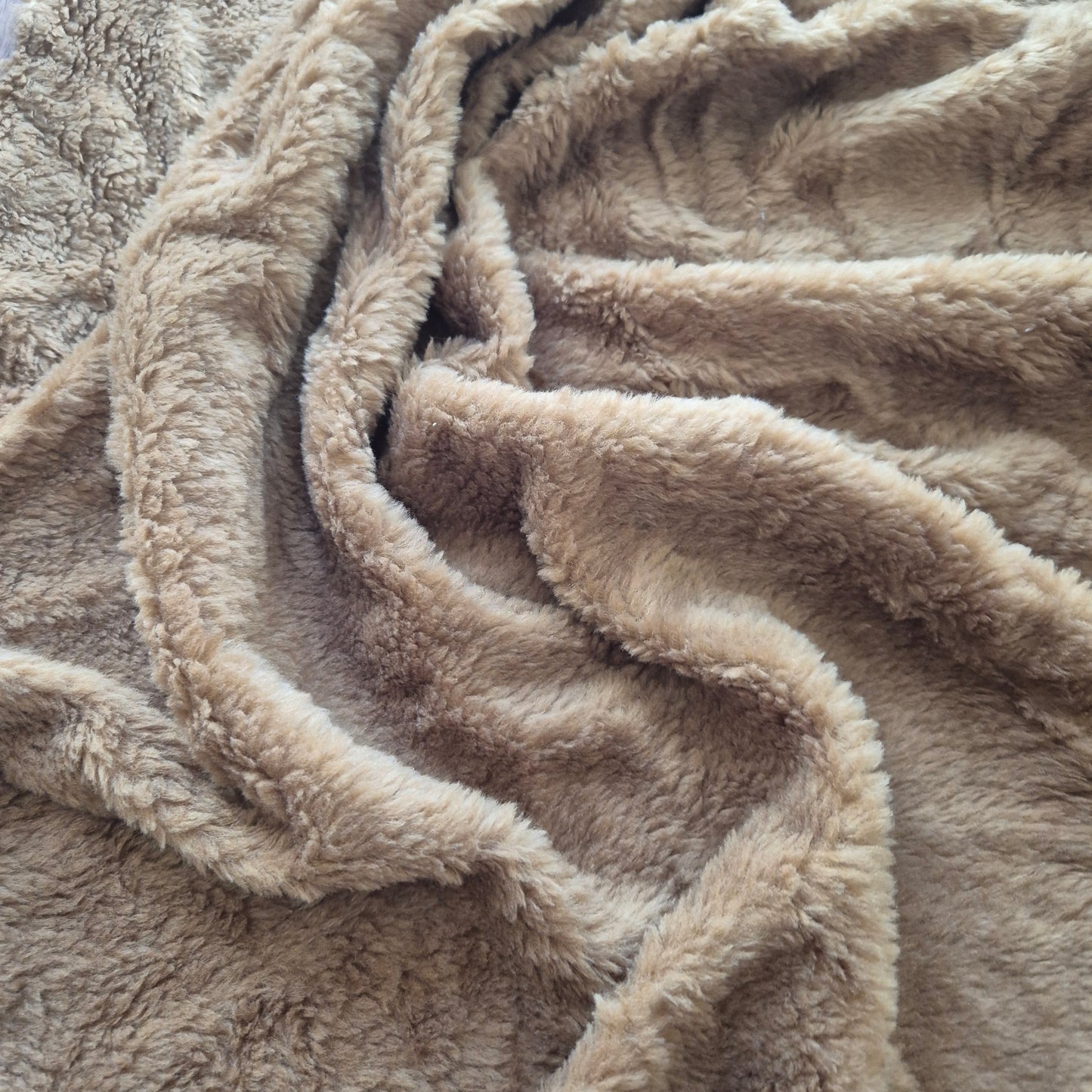 Vintage Futterfell Stoffrest Kunstfell braun 102x 165cm kuschelig