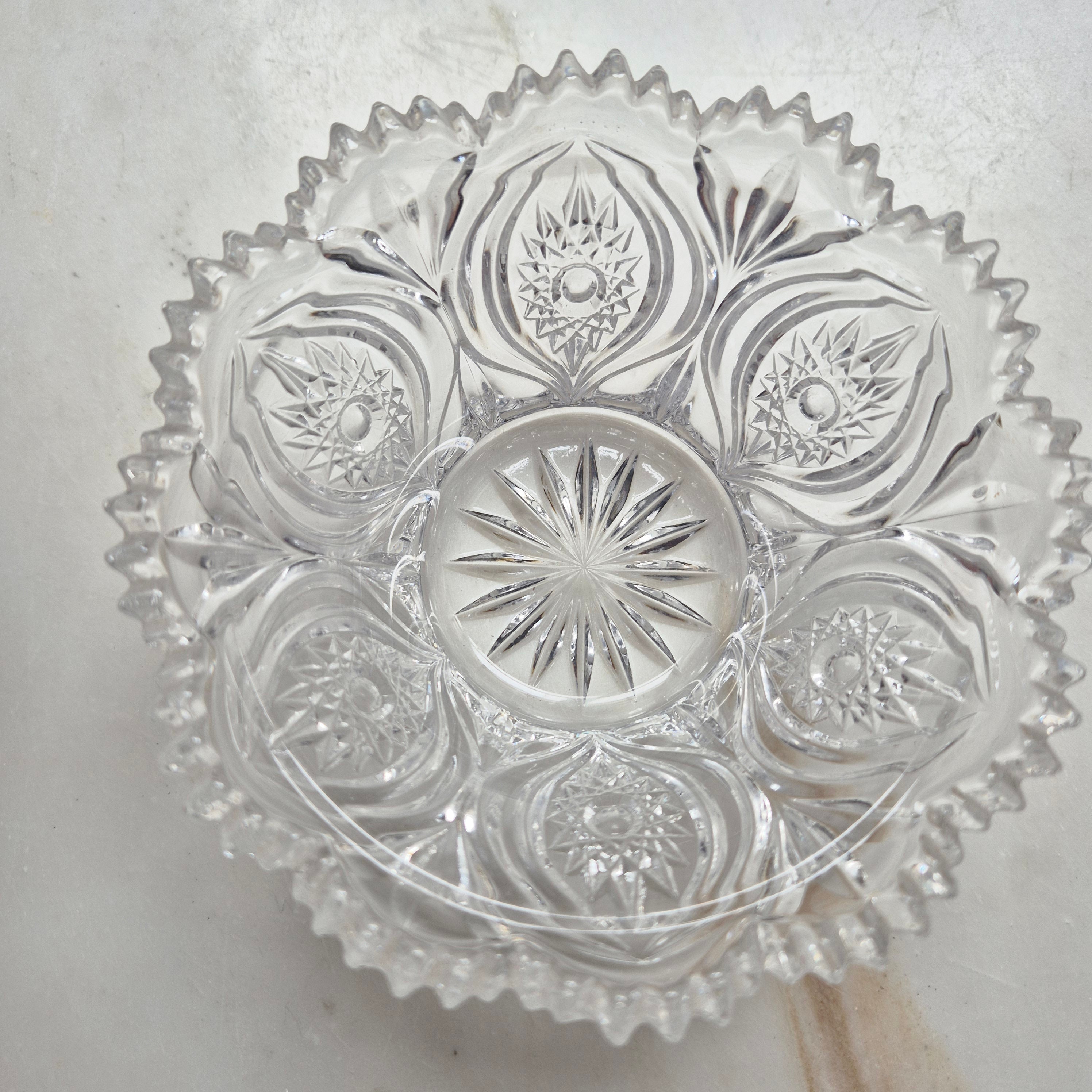 Vintage Bonboniere Schale aus Bleikristall mit Deckel - von Nachtmann