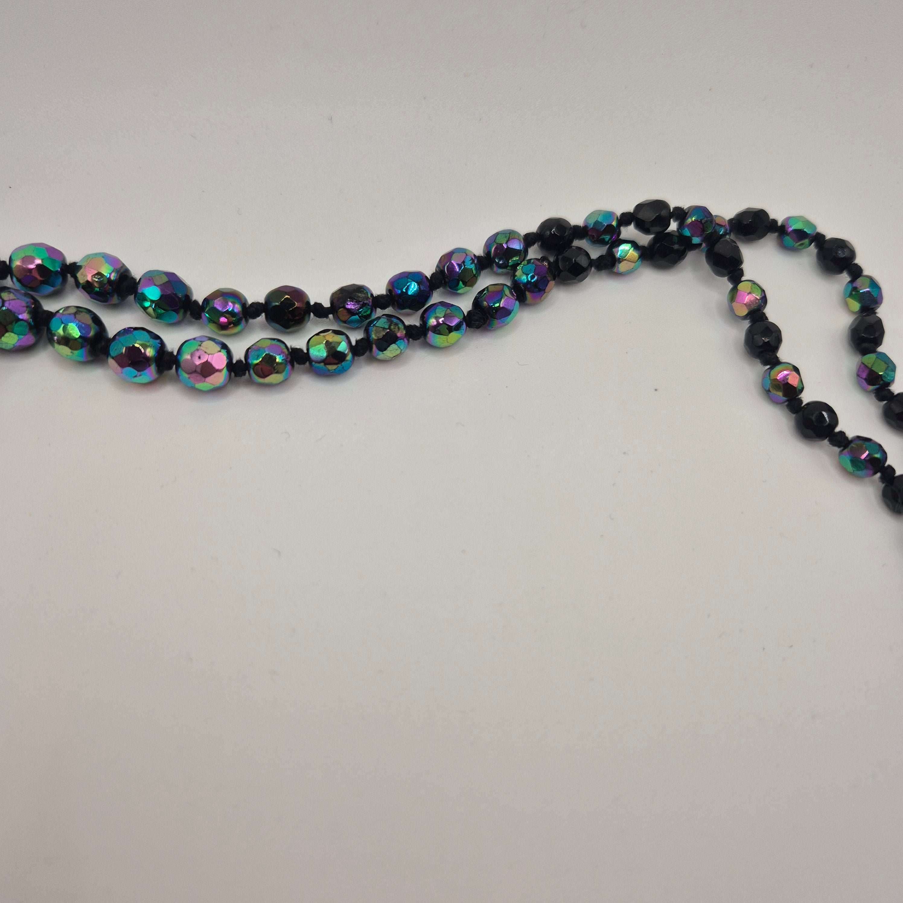 Kunstoff vintage kette bjnt schwarz