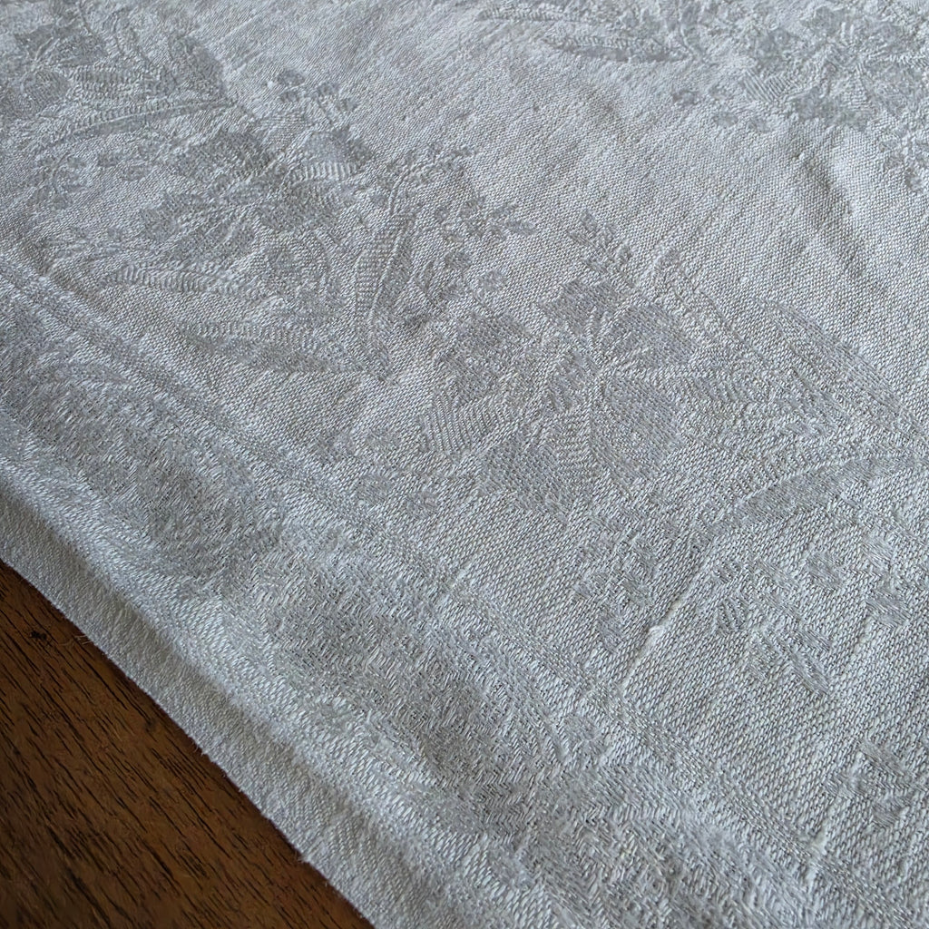 Antikes Geschirrtuch – Handgewebte Aussteuer- 48x110cm - Stockflecken