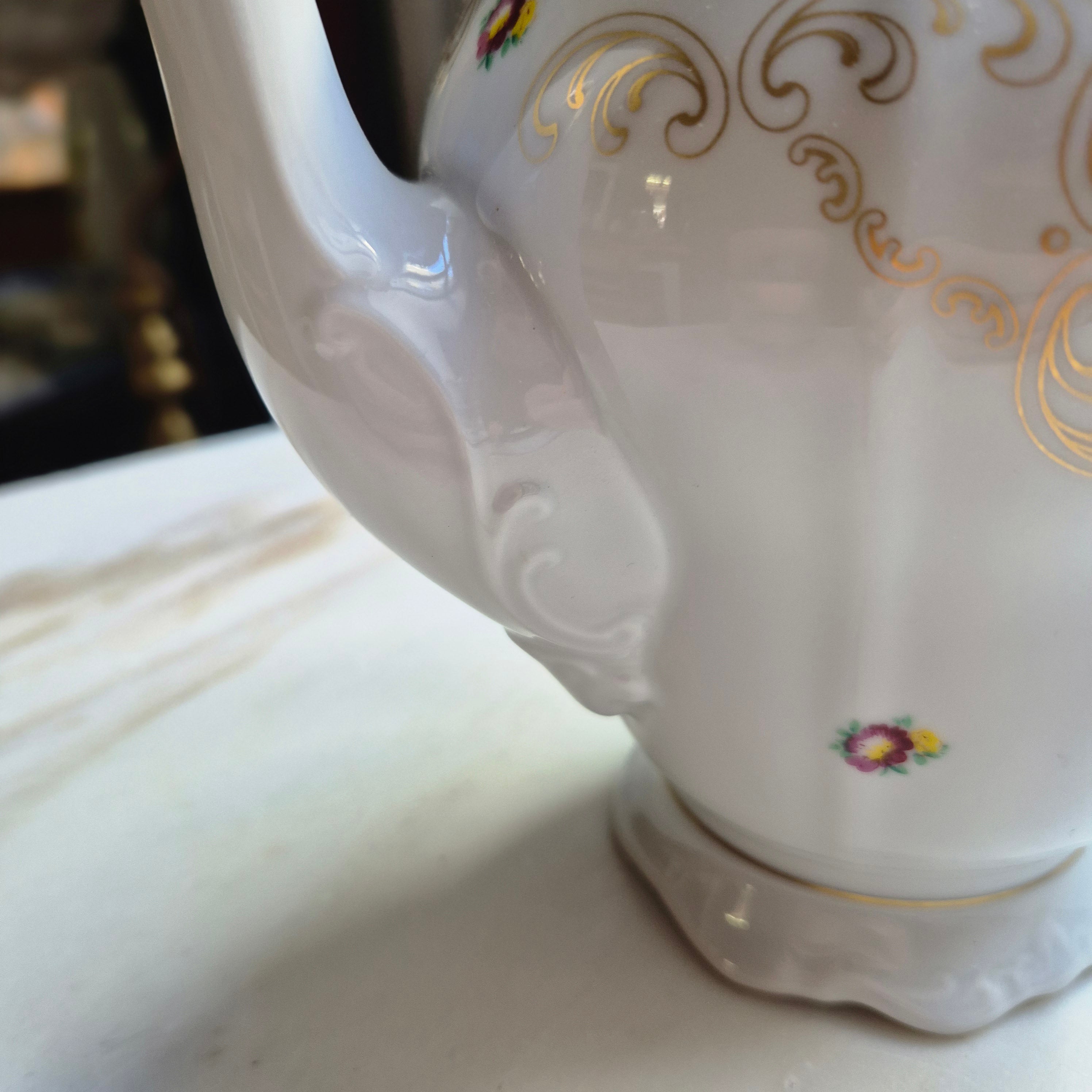Vintage Porzellan Kaffe-oder Teekanne von Weimar