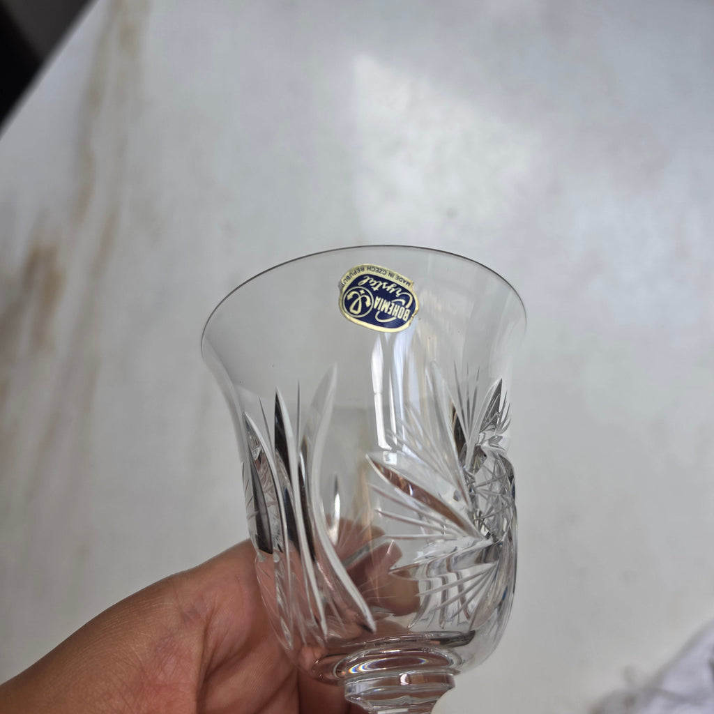 Bohemia Crystal fußloses Weinglas - Schwenker – Bleikristall mit Sternschliff