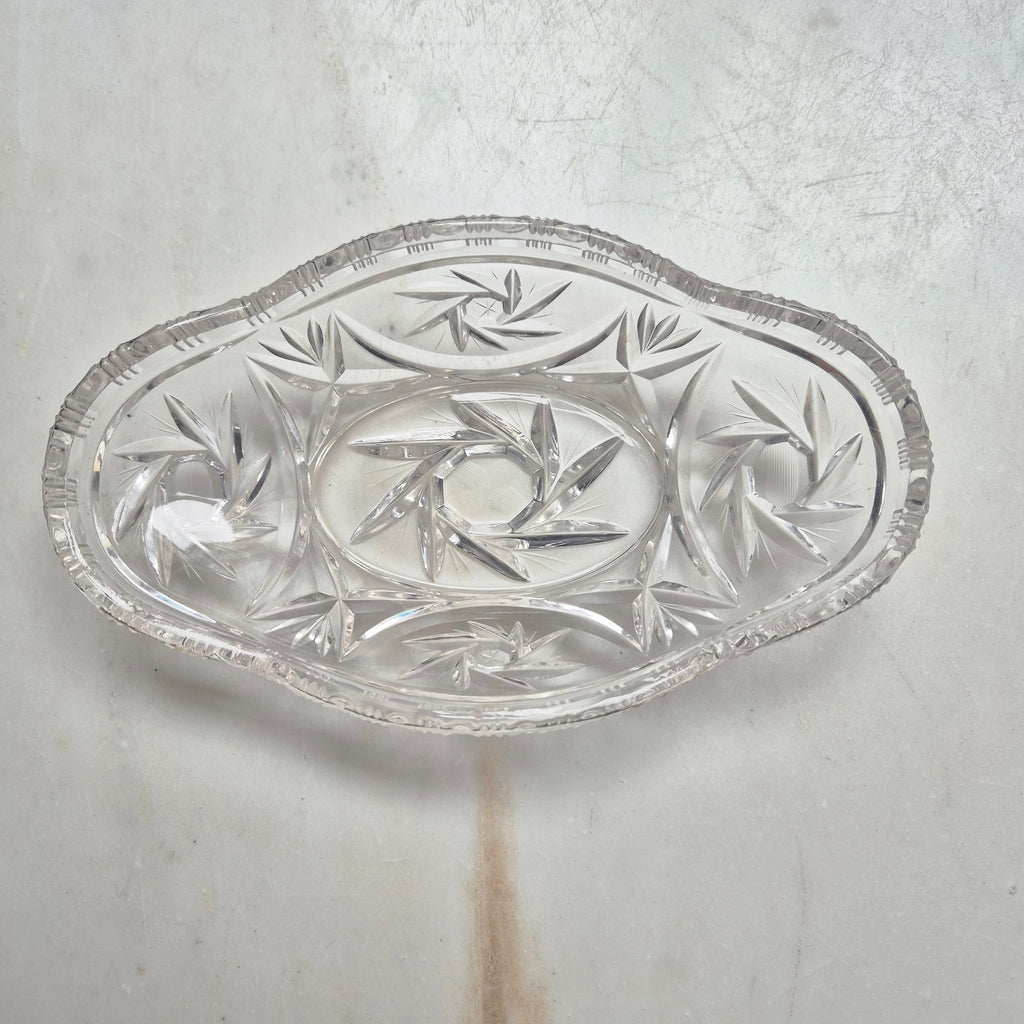 Vintage Bleikristall Schale Sternmotiv