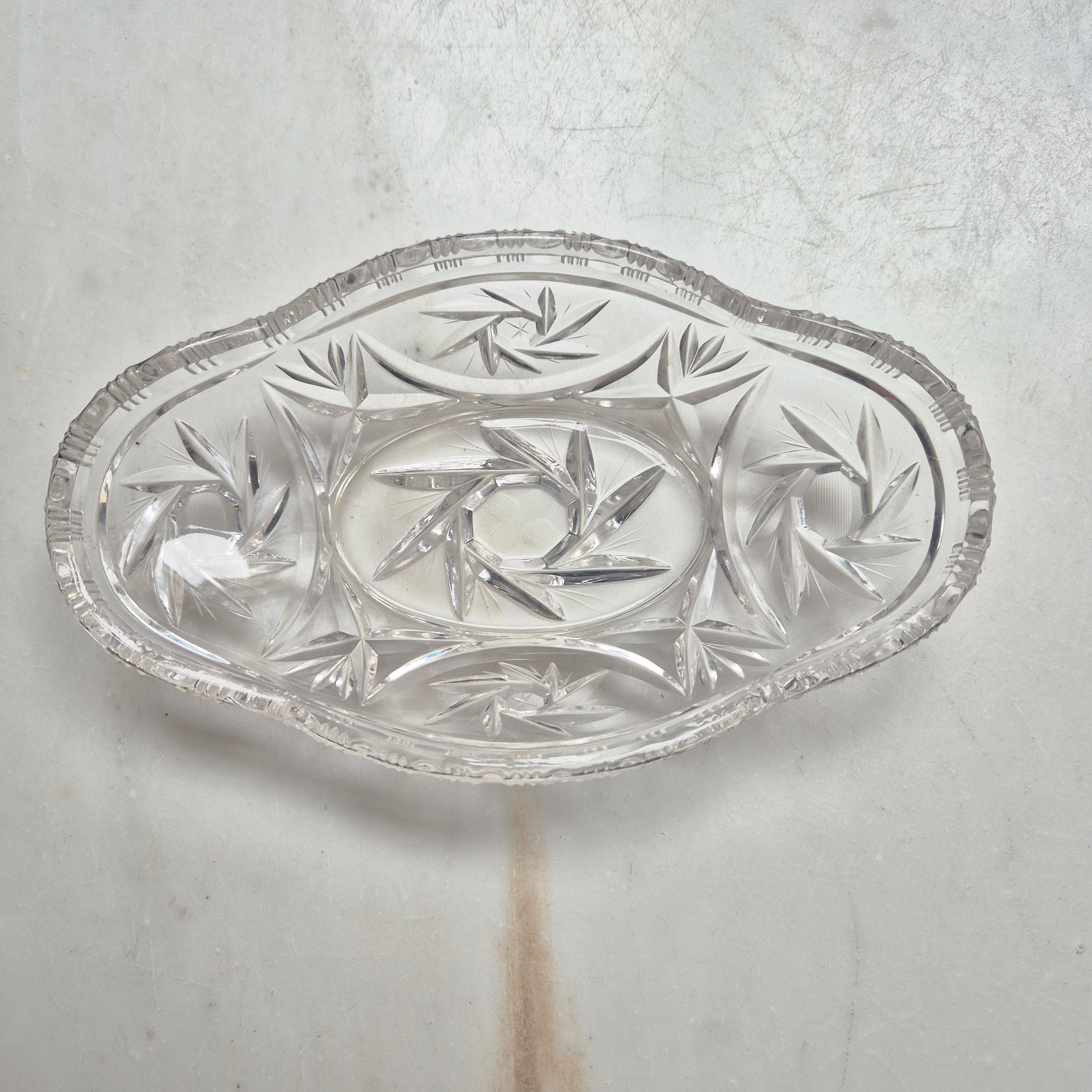 Vintage Bleikristall Schale Sternmotiv