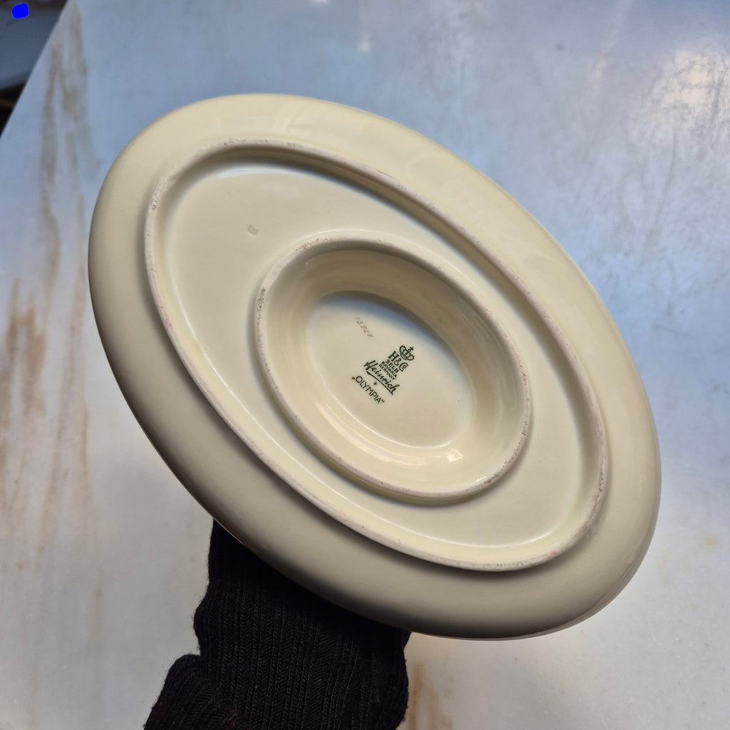 Antike Saucen Sauciere Schüssel Elfenbein Porzellan Goldrand Heinrich H&Co. Selb