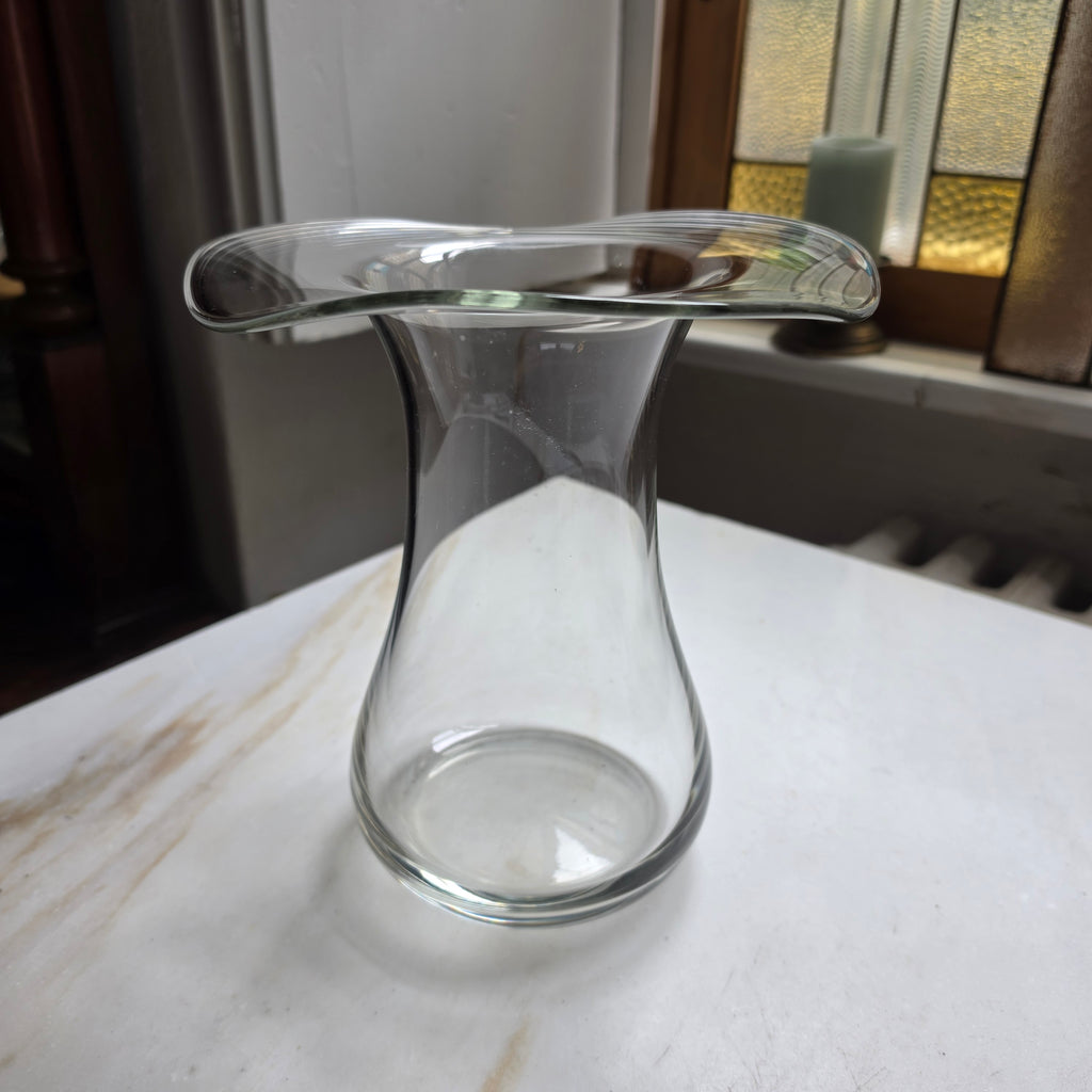 Vintage Nachtmann Glasvase mit gewelltem Rand – Zeitlose Eleganz!