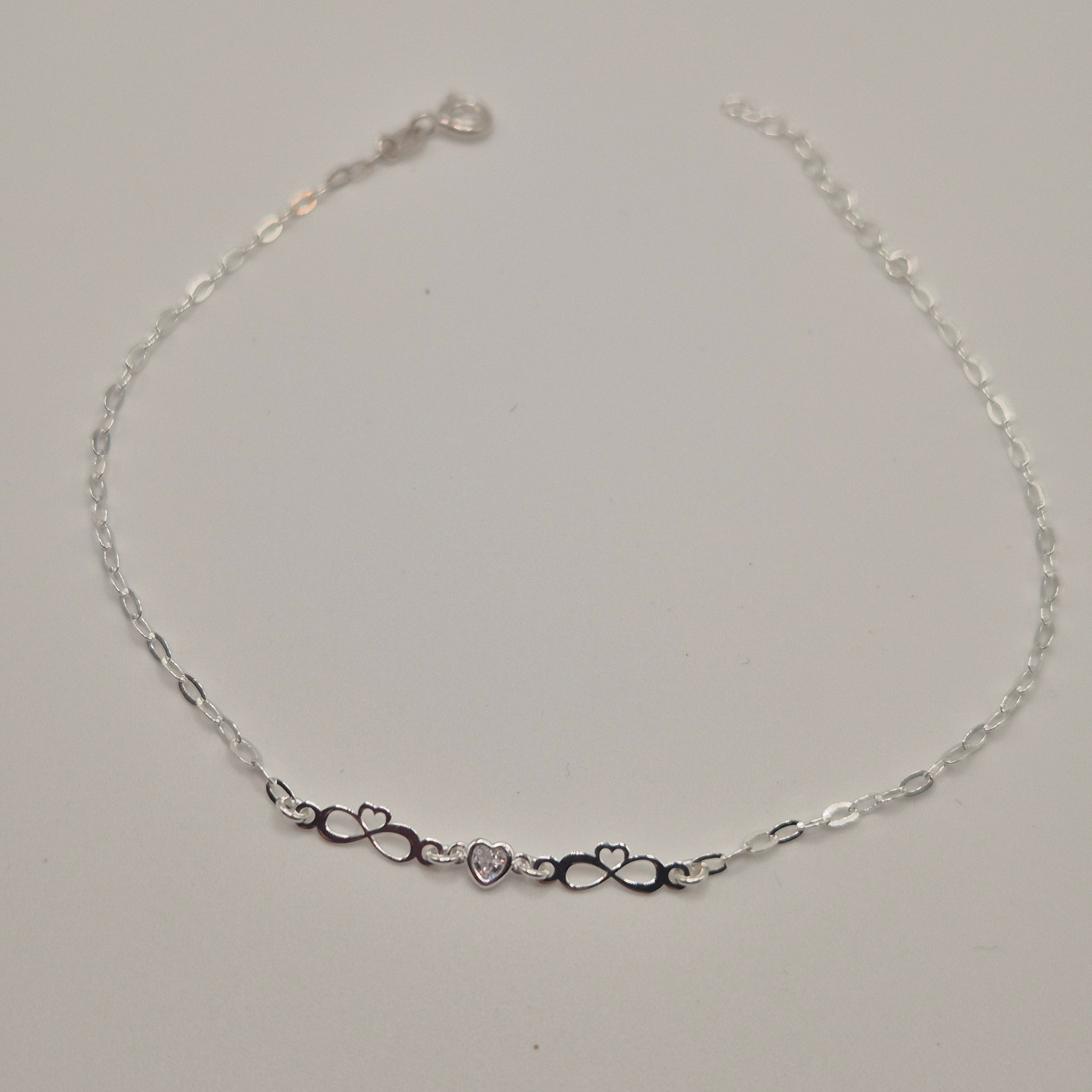 Zartes Fußkettchen Silber 925 Infinity Unendlich