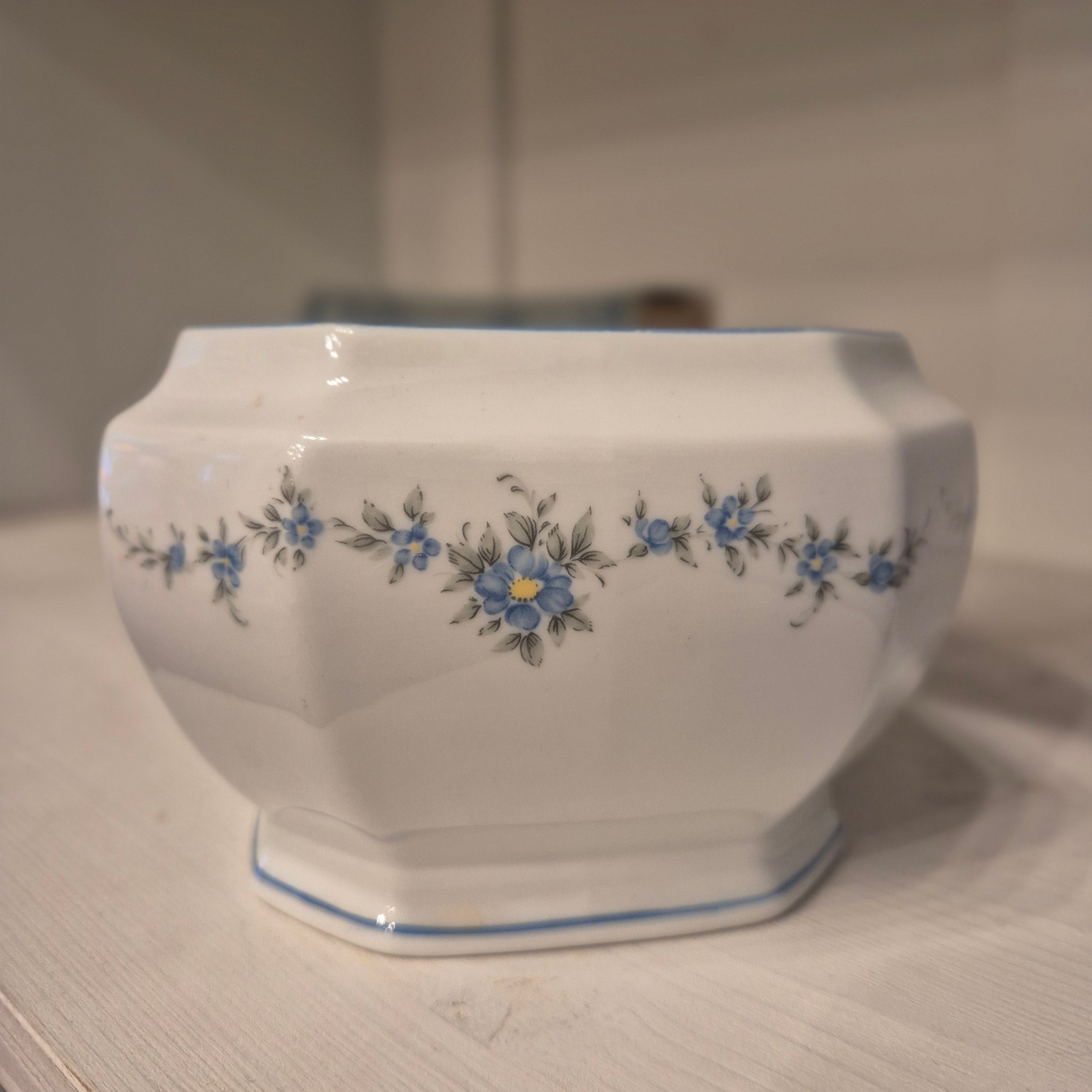 Vintage Stövchen von Seltmann Weiden weiß blau