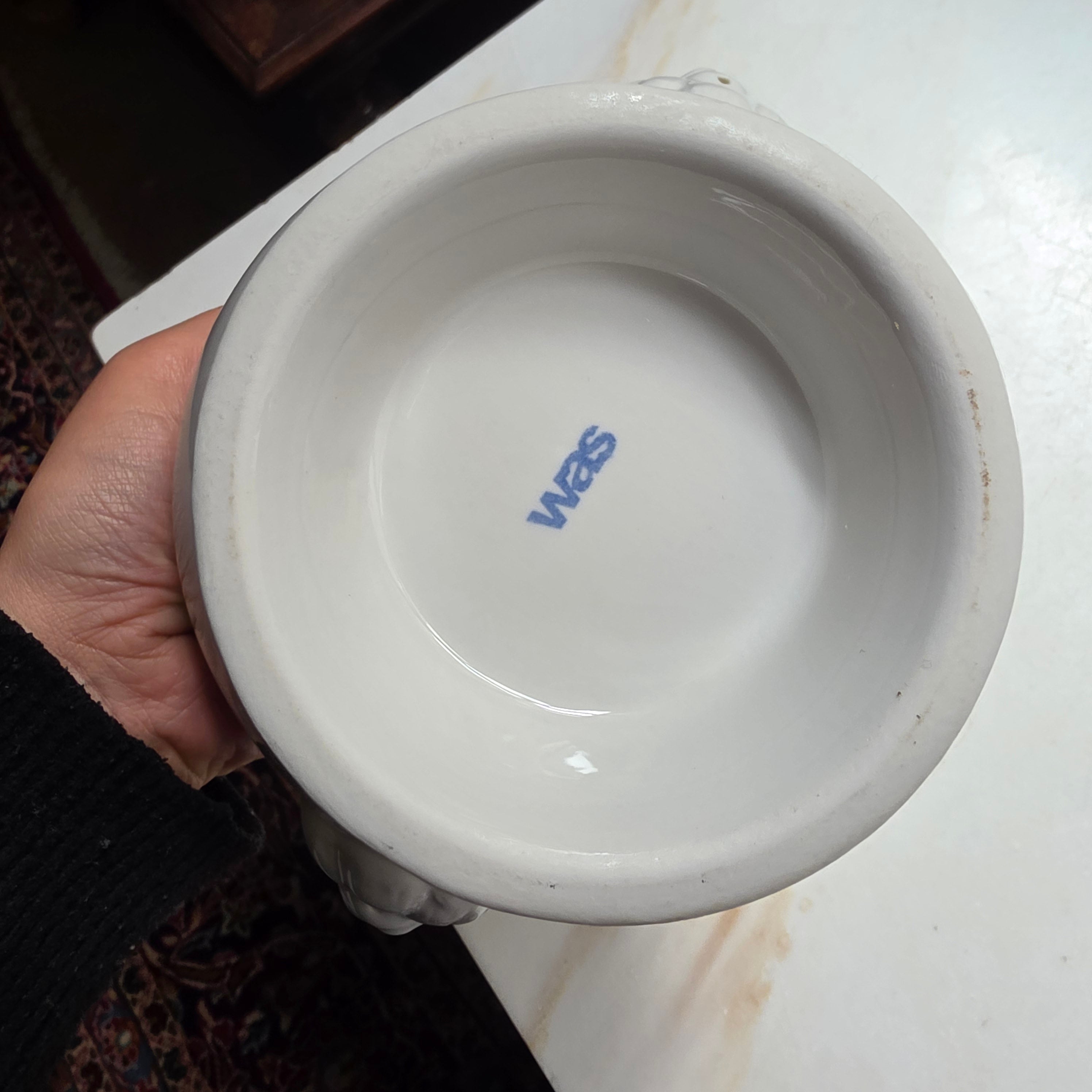 Vintage Porzellan Pflanzentop - Löwenkopf - Übertopf