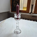 Vintage Glas Kristall Kerzenhalter in Tulpenform