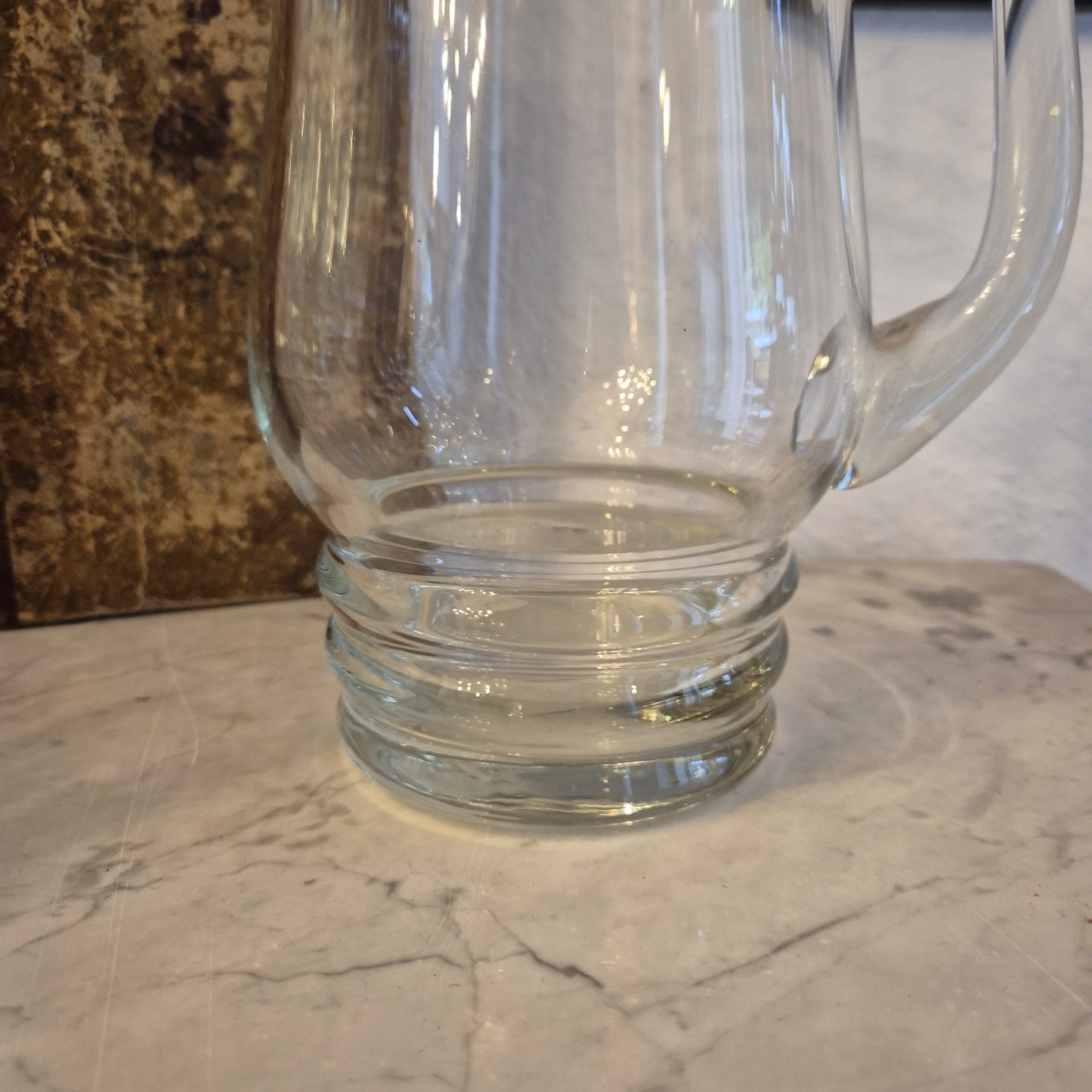 Vintage Glaskrug für Wasser oder Saft sehr stabil!