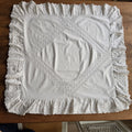 Antiker Paradekissen-Bezug - Monogramm E.V. - 75x75cm - Baumwolle - 2x Knöpfe fehlen