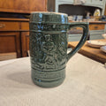 Vintage Keramik Bierkrug Grün Geschenk oder auch als Vase