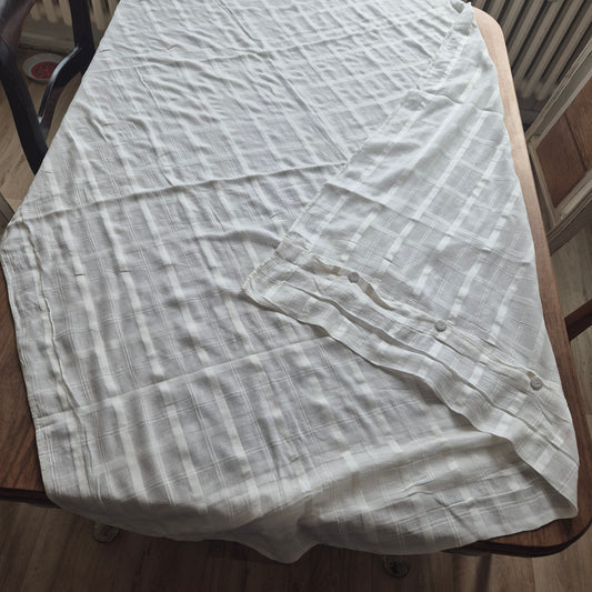 Antike weiße transparente Baumwolle Baby Decken Bezug Shabby Chic Bettwäsche kleine Bettdecke Brocante