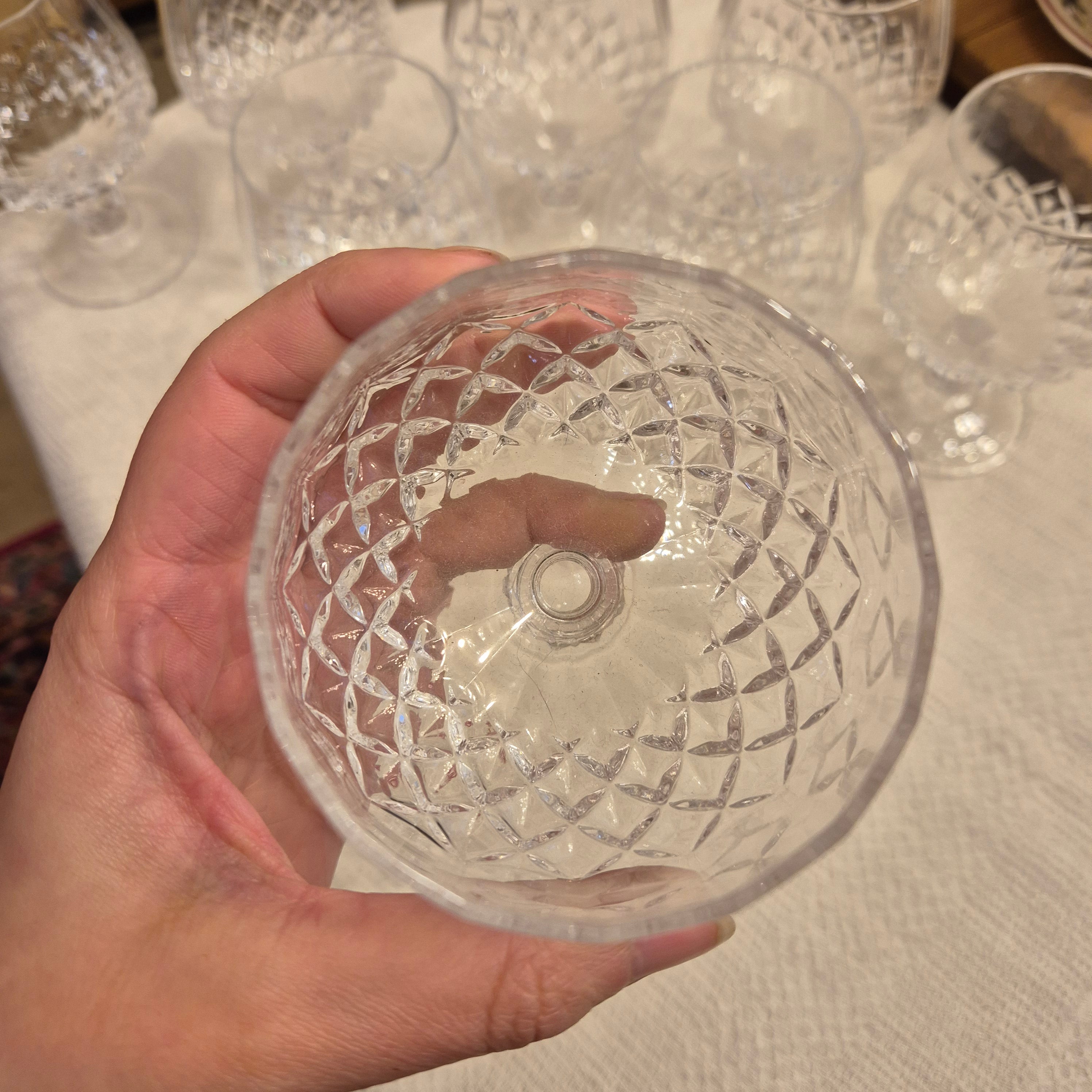 Vintage Kristalloptik Cognac, Wein Gläser - Brandy Bourbon Ballon Retro 50er Jahre