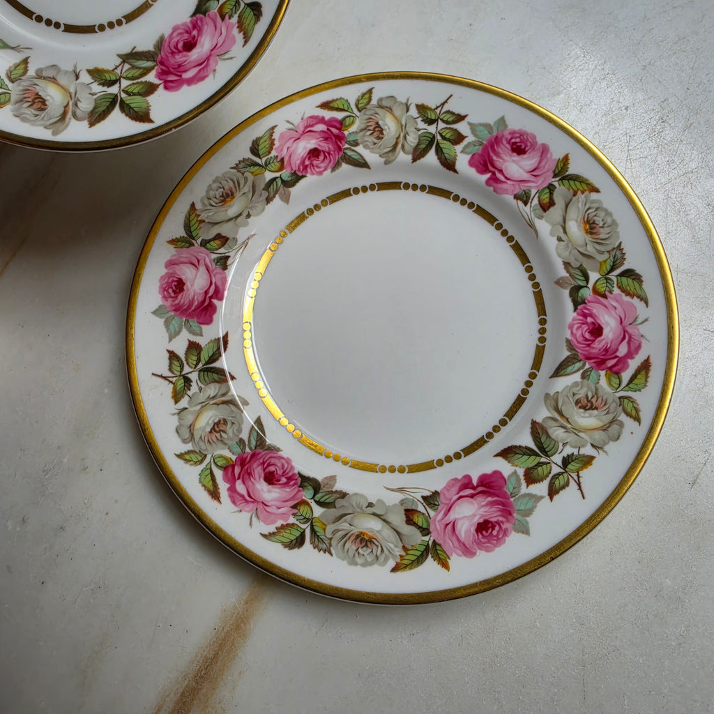 Royal Worcester Fine Bone China England 1969 Royal Garden Kaffee / Tee Sammeltasse mit Kuchenteller Blumenmuster