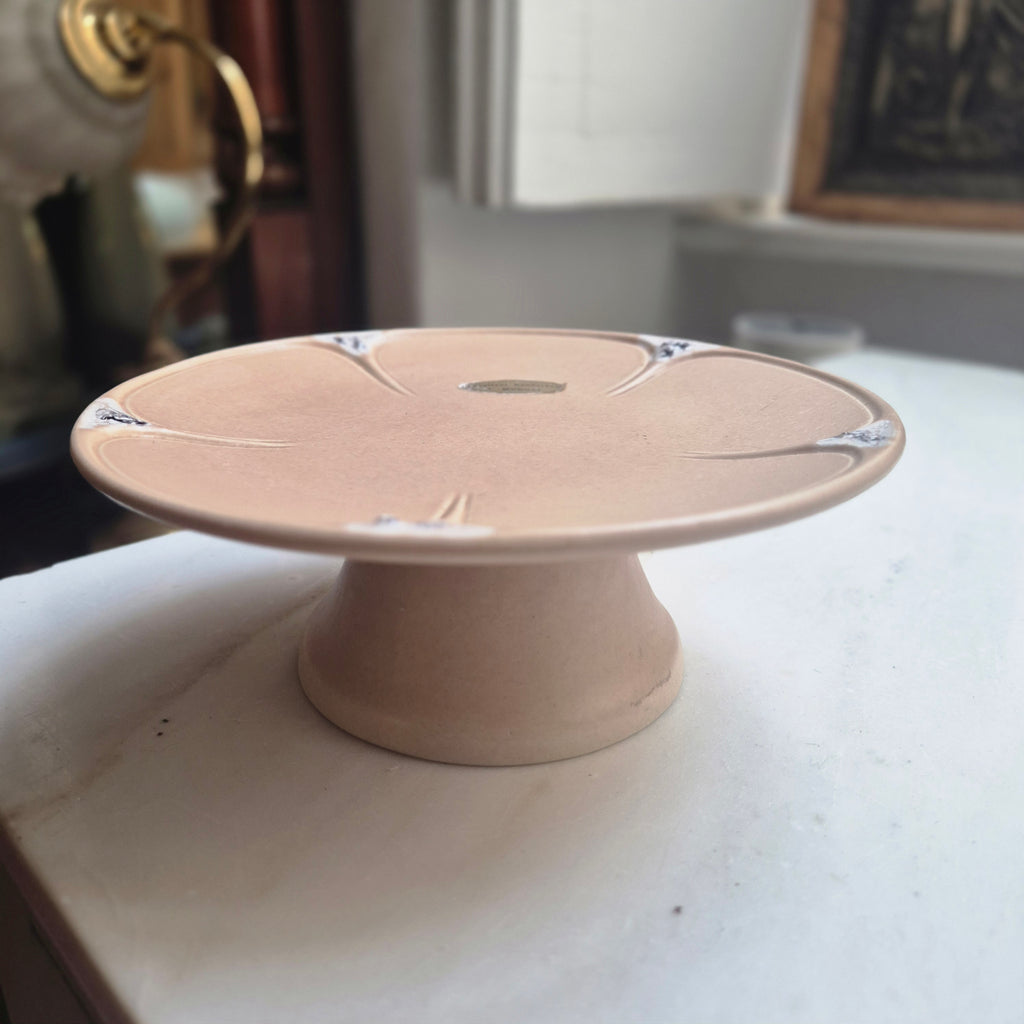 Vintage Keramik Etagere / Gebäckständer Lausitzer Handarbeit J.Wehner lachsfarbend