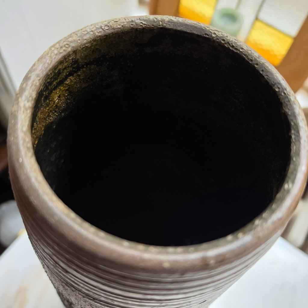 Vintage Bodenvase DDR – VEB Haldensleben – Fat Lava - Borken-Design