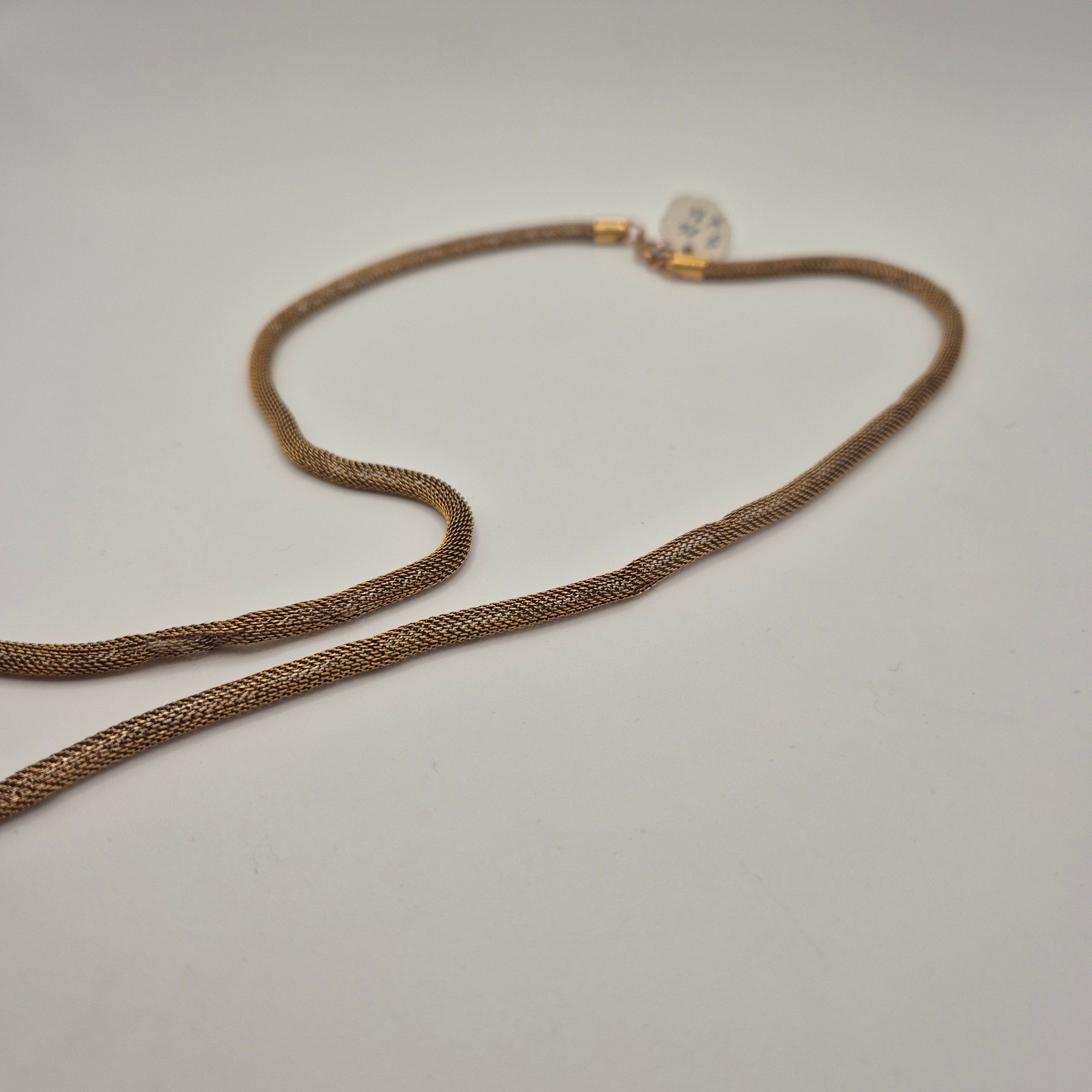 Vintage Halskette mit Anhänger edel Unikat Handmade 80er Jahre goldfarebnd Traubenform