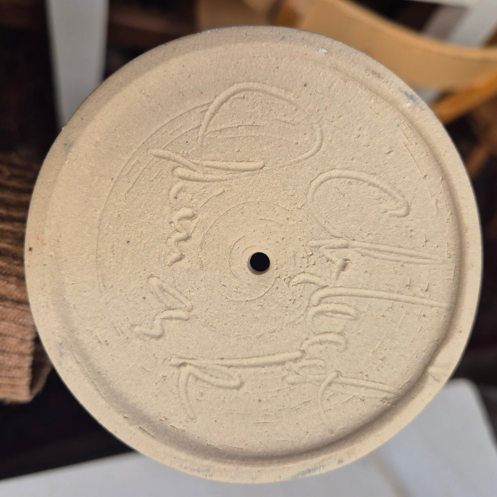 Vintage 80er Jahre Kerzenhalter aus Keramik - mit Signatur